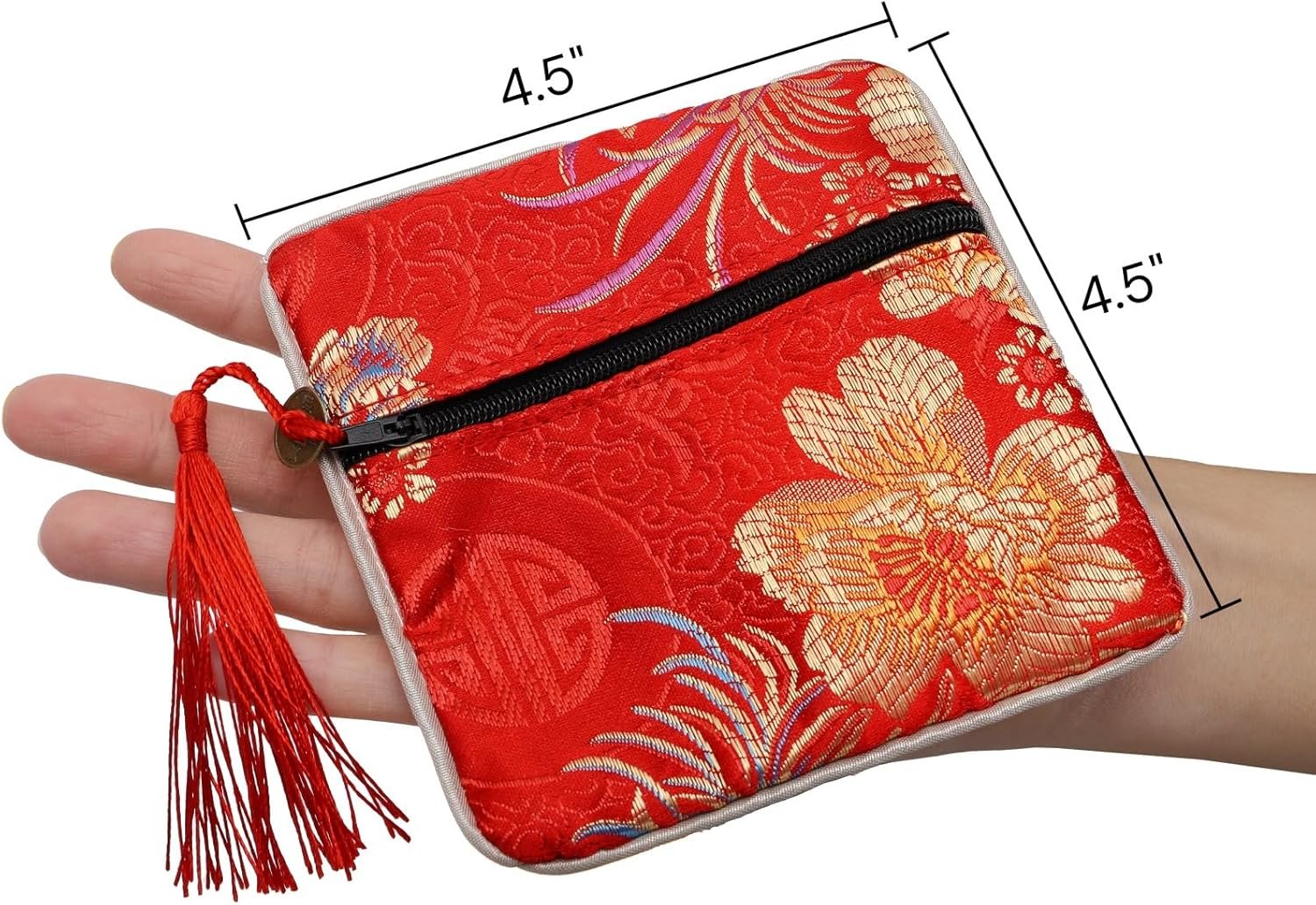 Custom Logo 30 Pieces Silk Jewelry Pouches Brocade Embroidered Coin Purses with Zipper and Tassel Private Label Small Gift Bags for Jewelry Wedding Party Favor Chinese New Year Goodie Candy Bags Manufacturer Custom Logo 30 Pieces Silk Jewelry Pouches Brocade Embroidered Coin Purses with Zipper and Tassel Private Label Small Gift Bags for Jewelry Wedding Party Favor Chinese New Year Goodie Candy Bags Manufacturer