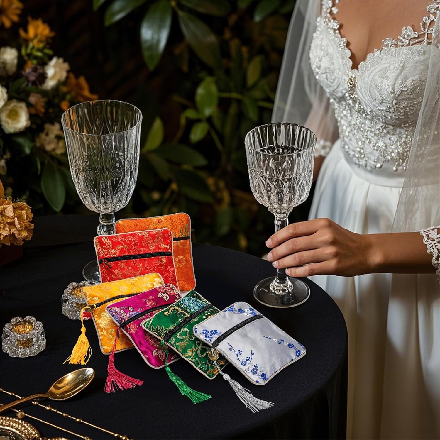 Custom Logo 30 Pieces Silk Jewelry Pouches Brocade Embroidered Coin Purses with Zipper and Tassel Private Label Small Gift Bags for Jewelry Wedding Party Favor Chinese New Year Goodie Candy Bags Manufacturer Custom Logo 30 Pieces Silk Jewelry Pouches Brocade Embroidered Coin Purses with Zipper and Tassel Private Label Small Gift Bags for Jewelry Wedding Party Favor Chinese New Year Goodie Candy Bags Manufacturer