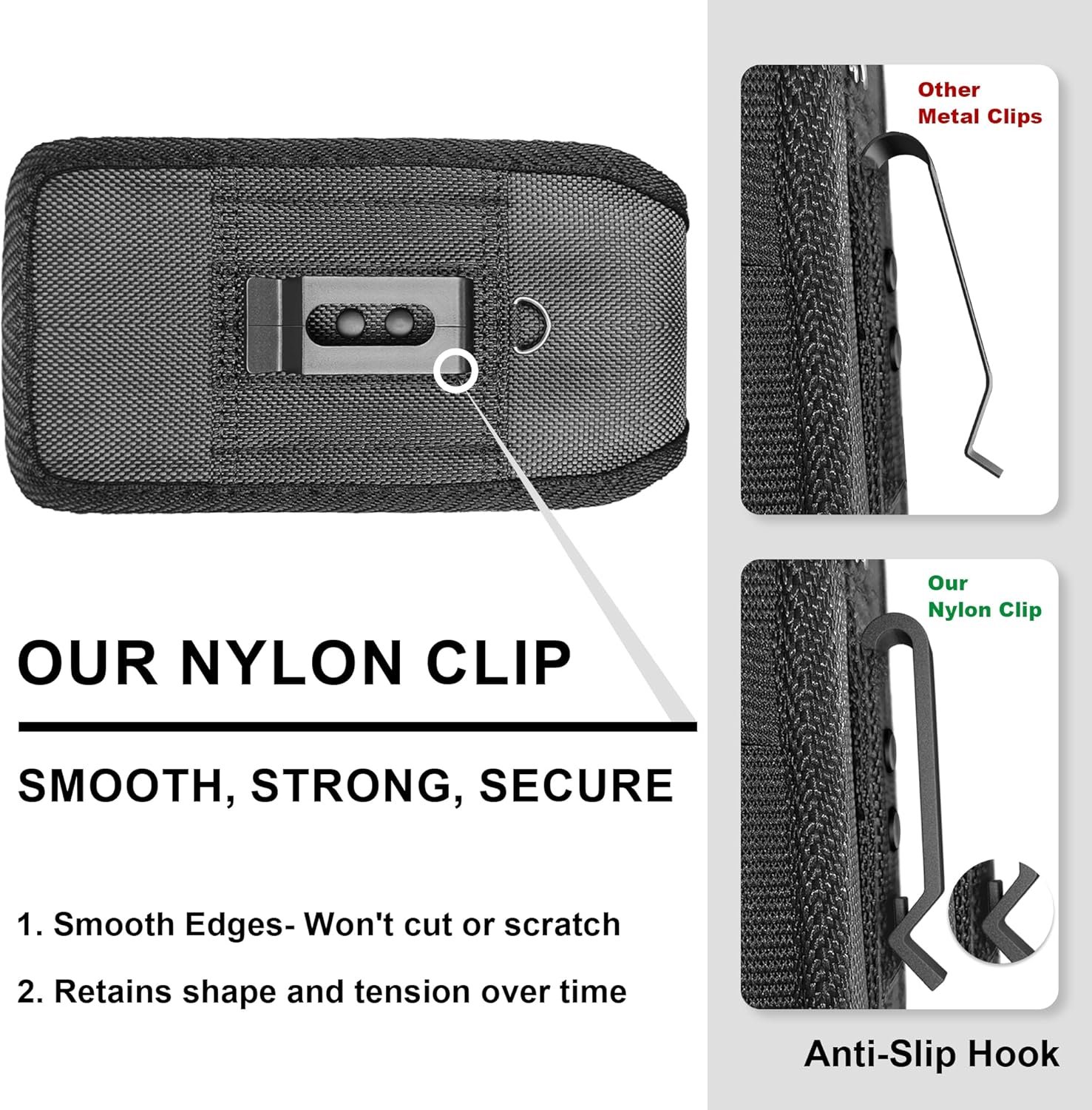 Custom Logo Holster for Samsung Galaxy S25+ S24+ S23+ S22+ S21+ S25 FE S24 FE S23 FE S21 FE, Factory Direct Magnetic Closure Belt Clip Phone Case with ID Card Slot Pouch, Private Label Black