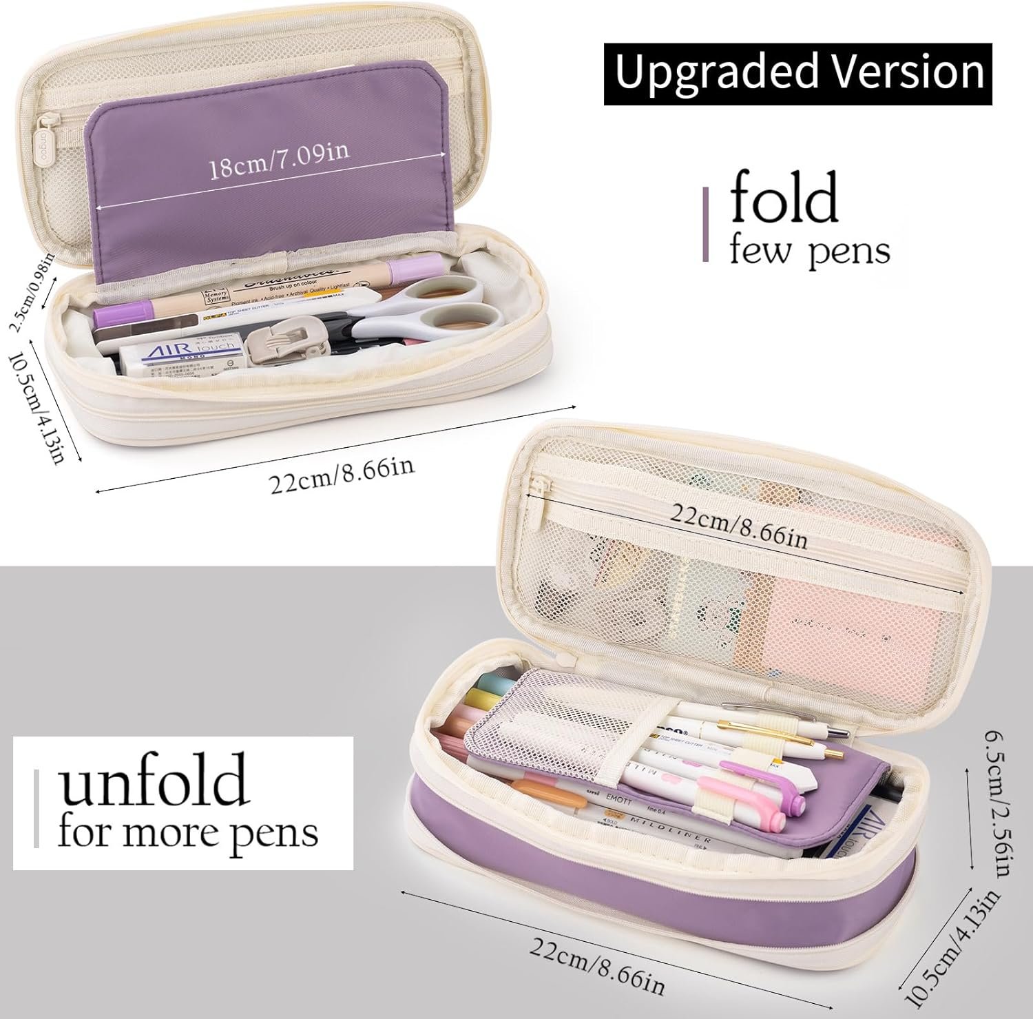 Custom Logo Big Capacity Pencil Case Large Pencil Pouch Private Label Stationery Pen Bag Supplier for Teen Girls - Purple Custom Logo Big Capacity Pencil Case Large Pencil Pouch Private Label Stationery Pen Bag Supplier for Teen Girls - Purple