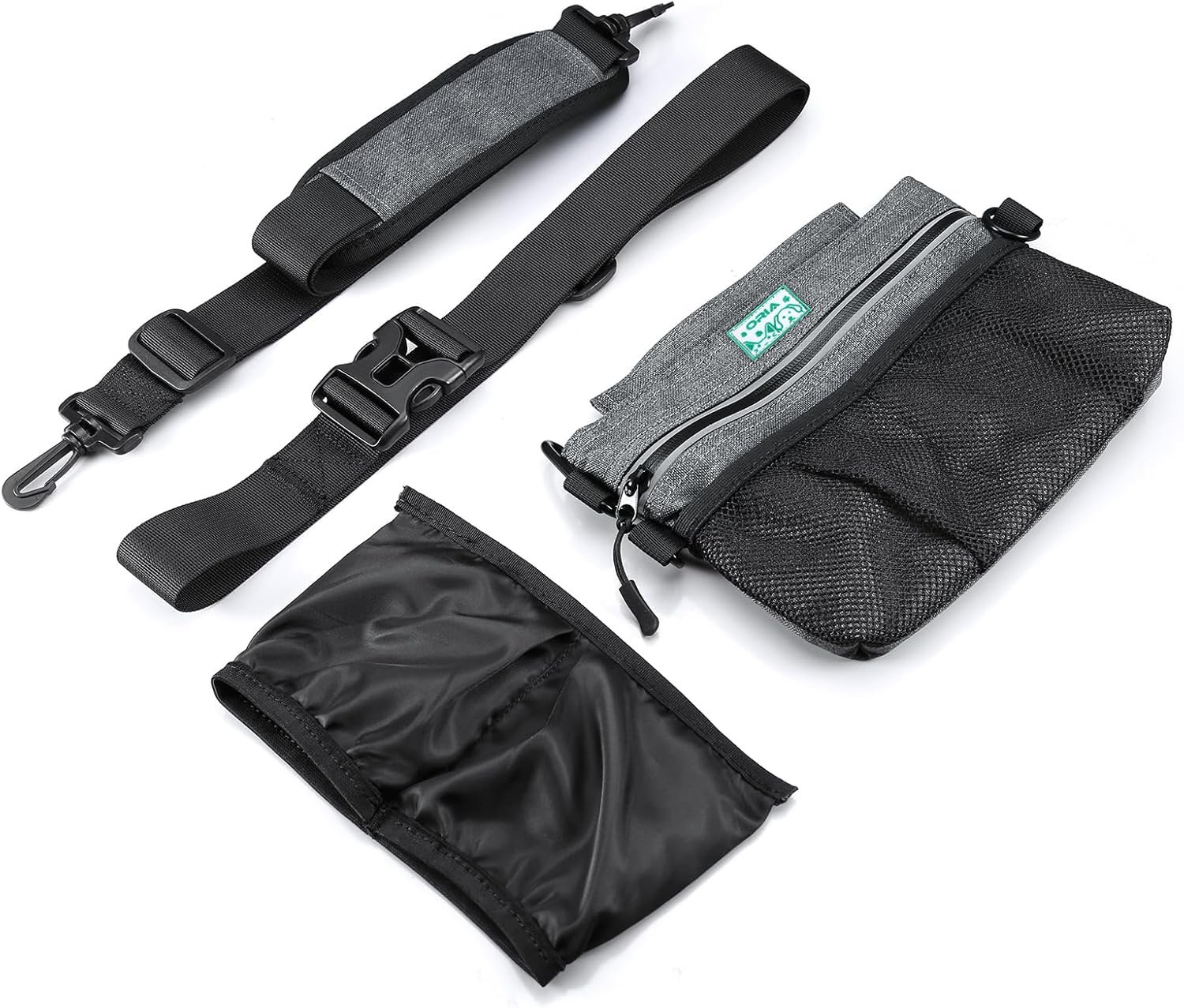 Private Label Dog Treat Training Pouch, Custom Logo Pet Out Training Belt Bag with Removable Inner Pocket, Built-in Poop Bag Dispenser Gray Manufacturer