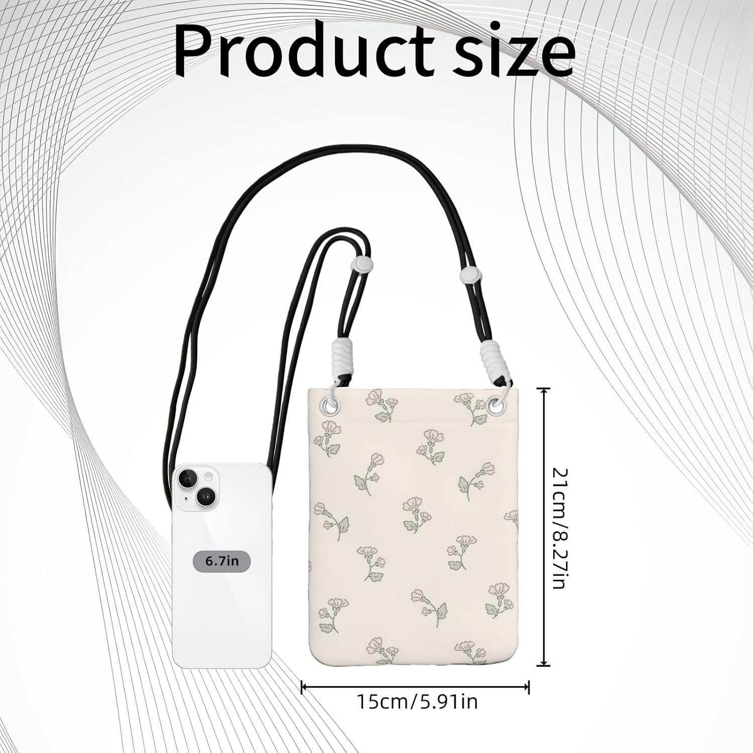 Custom Logo Crossbody Phone Bags with Adjustable and Detachable Rope, Private Label Cell Phone Purse Manufacturer for Women Men Travel Commuting