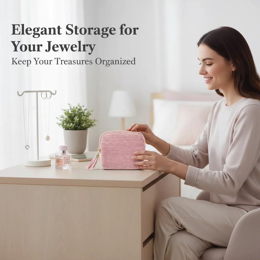 Private Label Mini Travel Jewelry Organizer Pouch with Zipper Custom Logo Small Portable Velvet Case for Earrings Rings Bracelets Gift for Women Blue Supplier