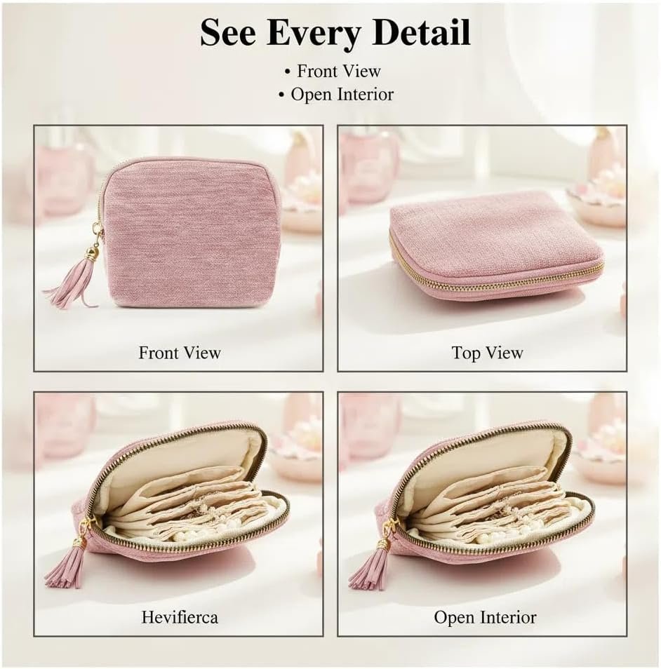 Private Label Mini Travel Jewelry Organizer Pouch with Zipper Custom Logo Small Portable Velvet Case for Earrings Rings Bracelets Gift for Women Blue Supplier