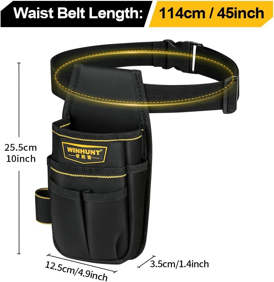 Private Label Electrician Tool Pouch with Belt 600D Oxford Cloth Custom Logo 15 Pockets 10 x 4.9 x 1.4 inches Black Manufacturer