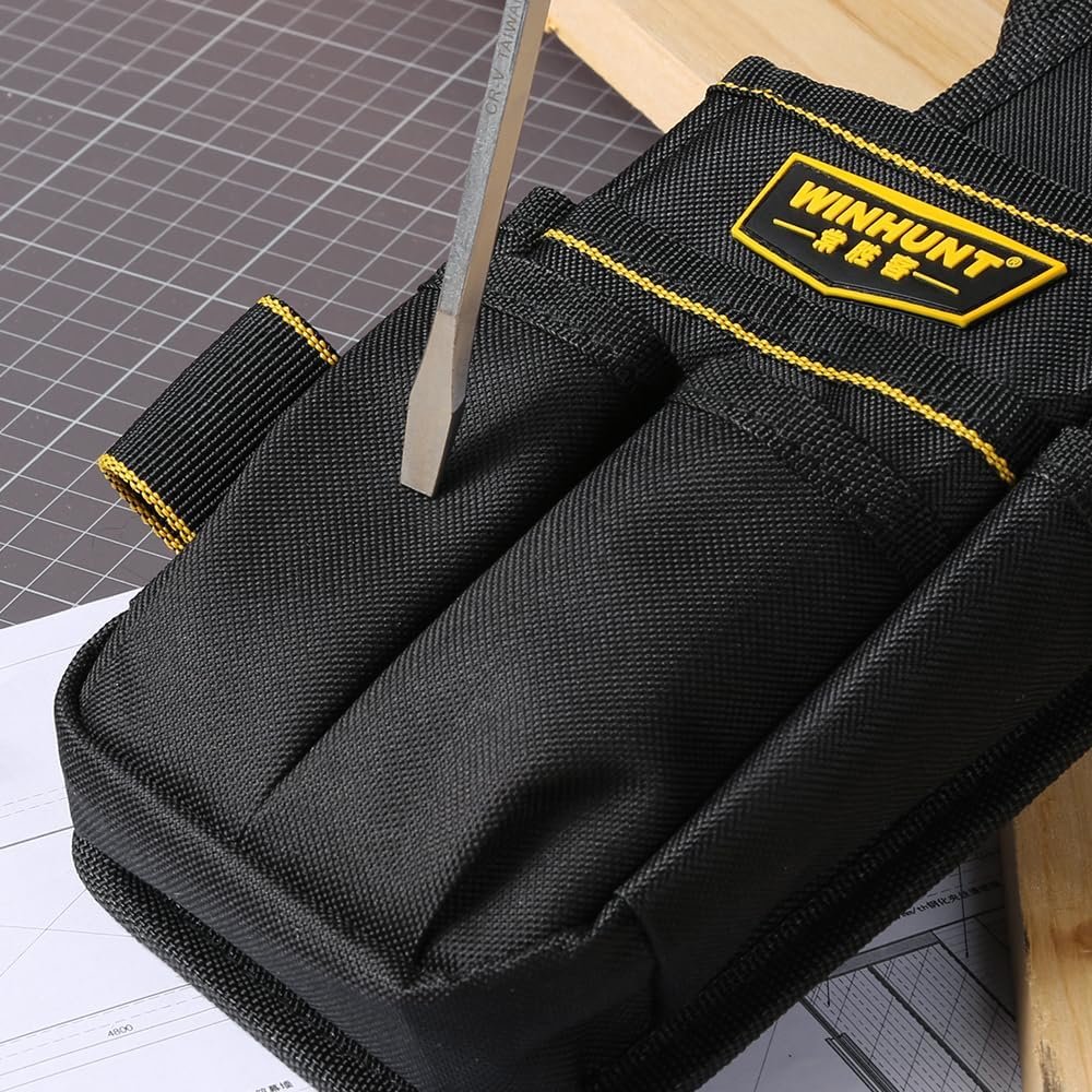 Private Label Electrician Tool Pouch with Belt 600D Oxford Cloth Custom Logo 15 Pockets 10 x 4.9 x 1.4 inches Black Manufacturer