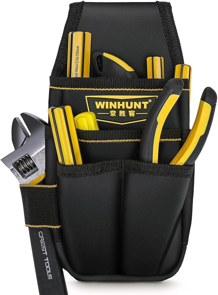 Private Label Electrician Tool Pouch with Belt 600D Oxford Cloth Custom Logo 15 Pockets 10 x 4.9 x 1.4 inches Black Manufacturer