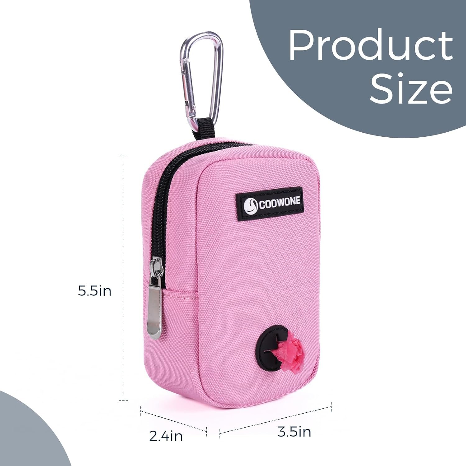 Custom Logo Dog Treat Pouch with Leash Clip, Private Label Small Waterproof Hands-Free Pet Training Treat Bag Manufacturer