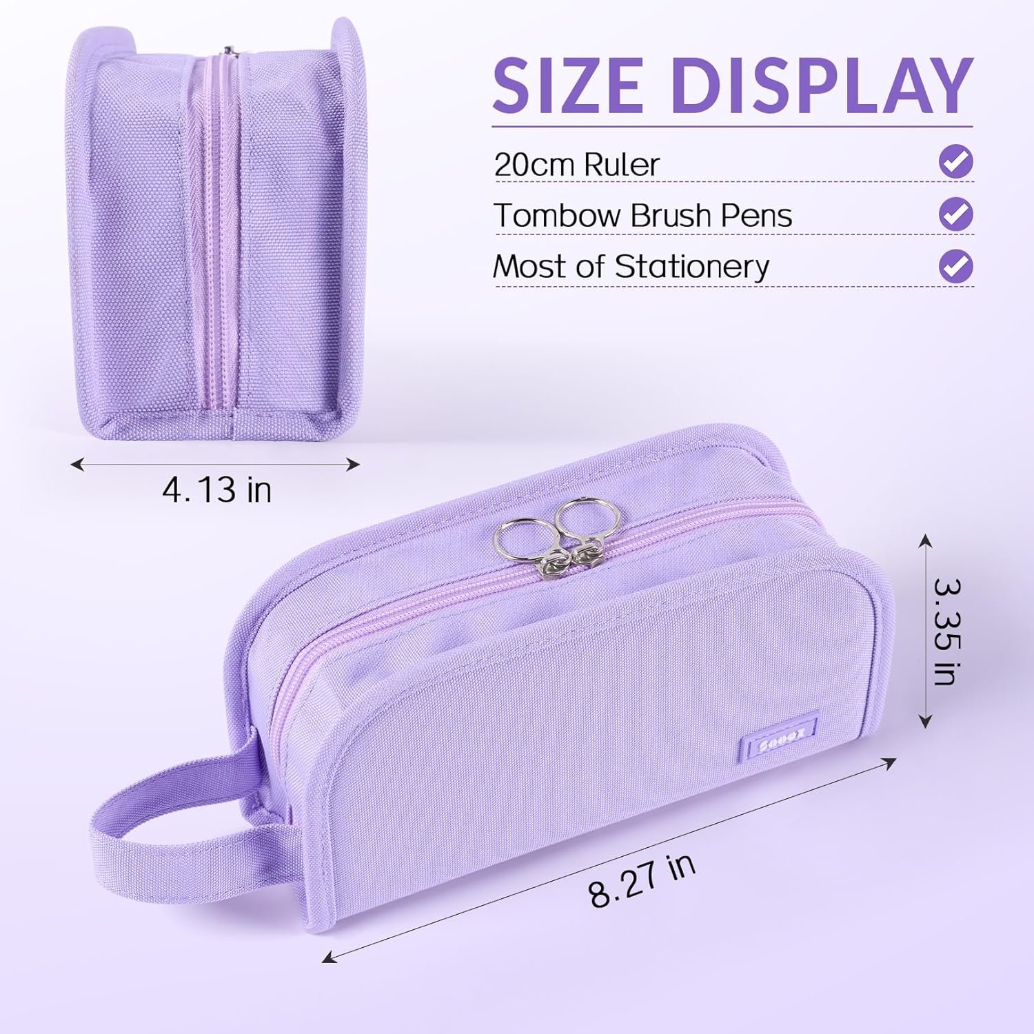 Private Label Wide Opening Large Capacity Pencil Case Custom Logo Pencil Pouch Organizer Aesthetic School Supplies Stationery Marker Makeup Bag Manufacturer