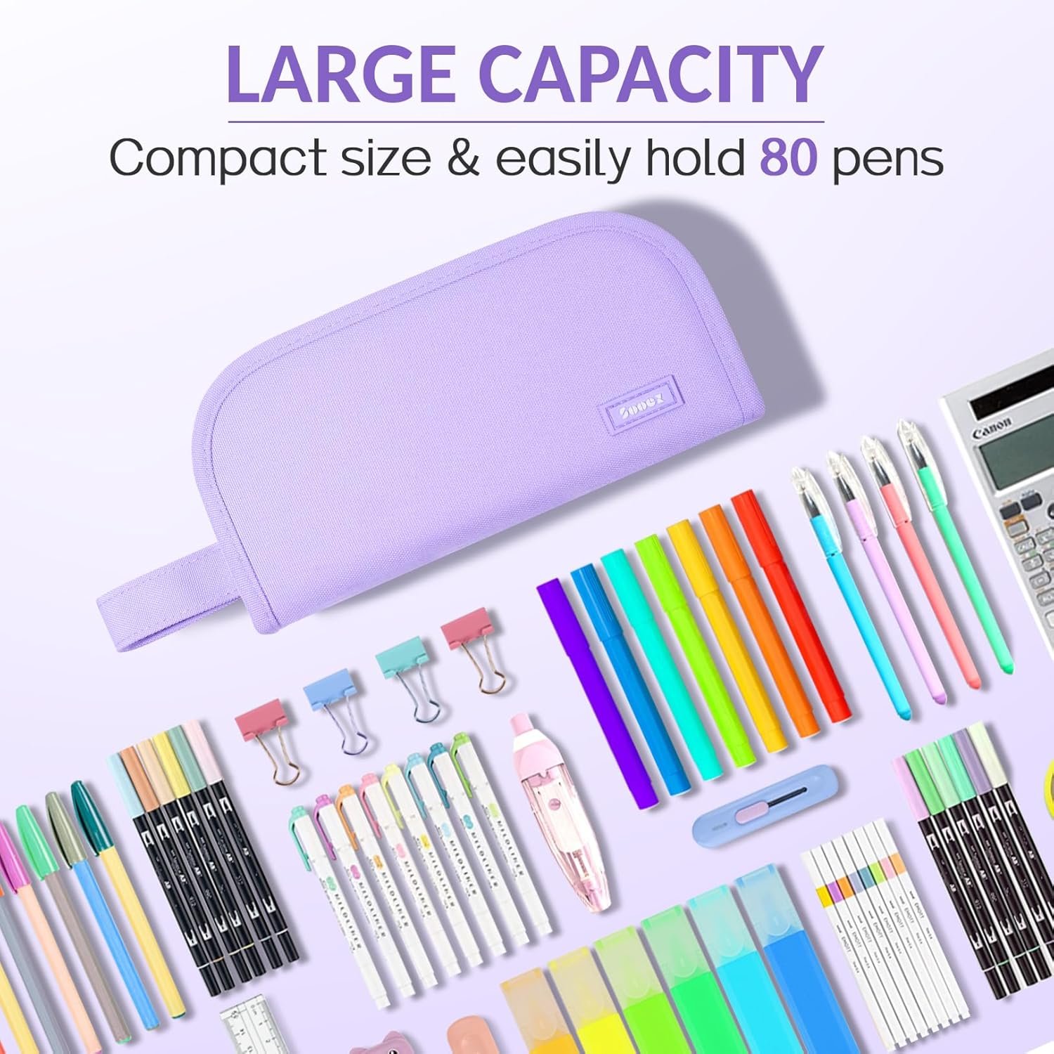 Private Label Wide Opening Large Capacity Pencil Case Custom Logo Pencil Pouch Organizer Aesthetic School Supplies Stationery Marker Makeup Bag Manufacturer