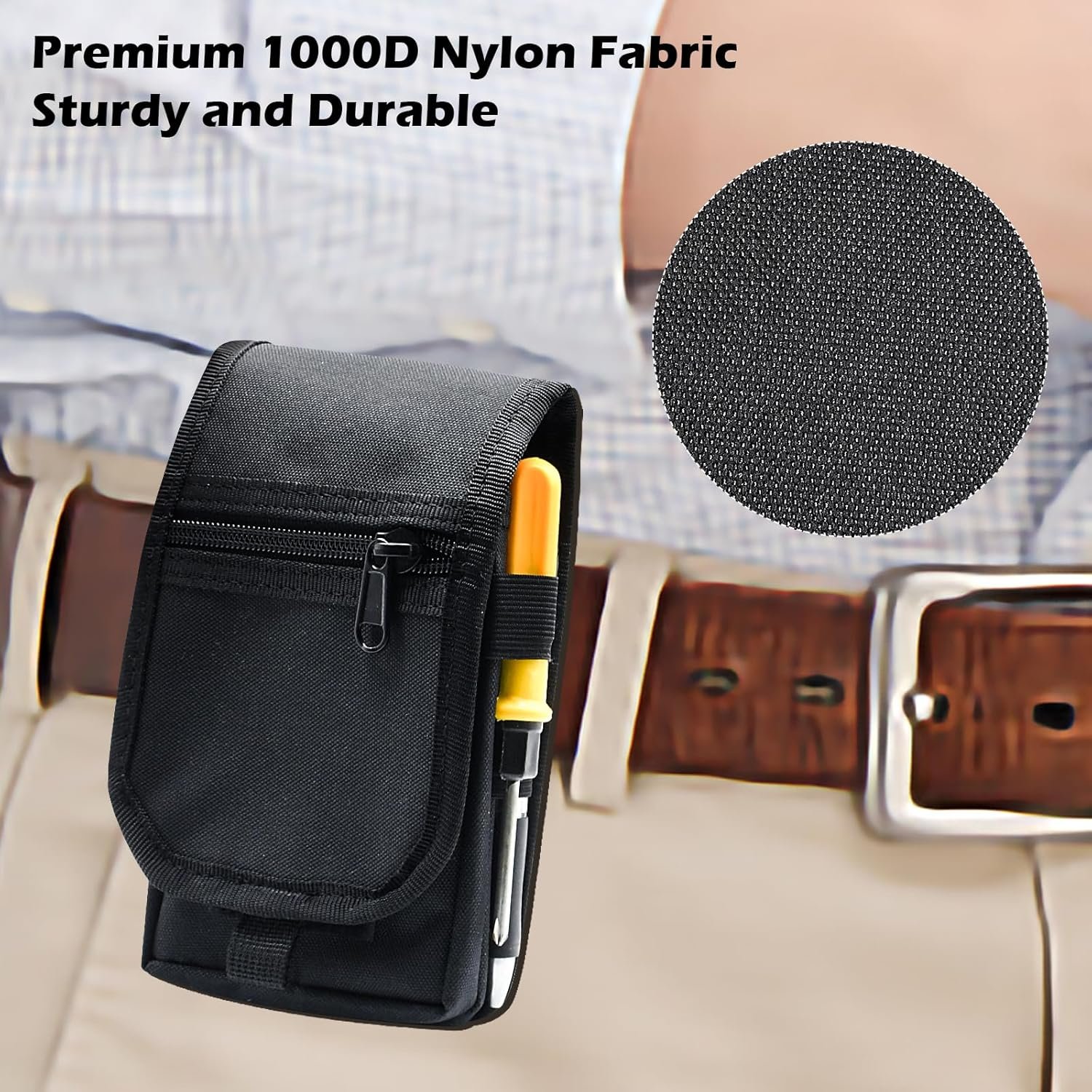 Custom Logo Belt Tool Pouch Tactical Utility Organizer Cell Phone Holder Durable Heavy-Duty 1000D Nylon Private Label EDC Multitool Holster Manufacturer Multi-Pockets for Electricians Handymen Work Hiking Daily Use