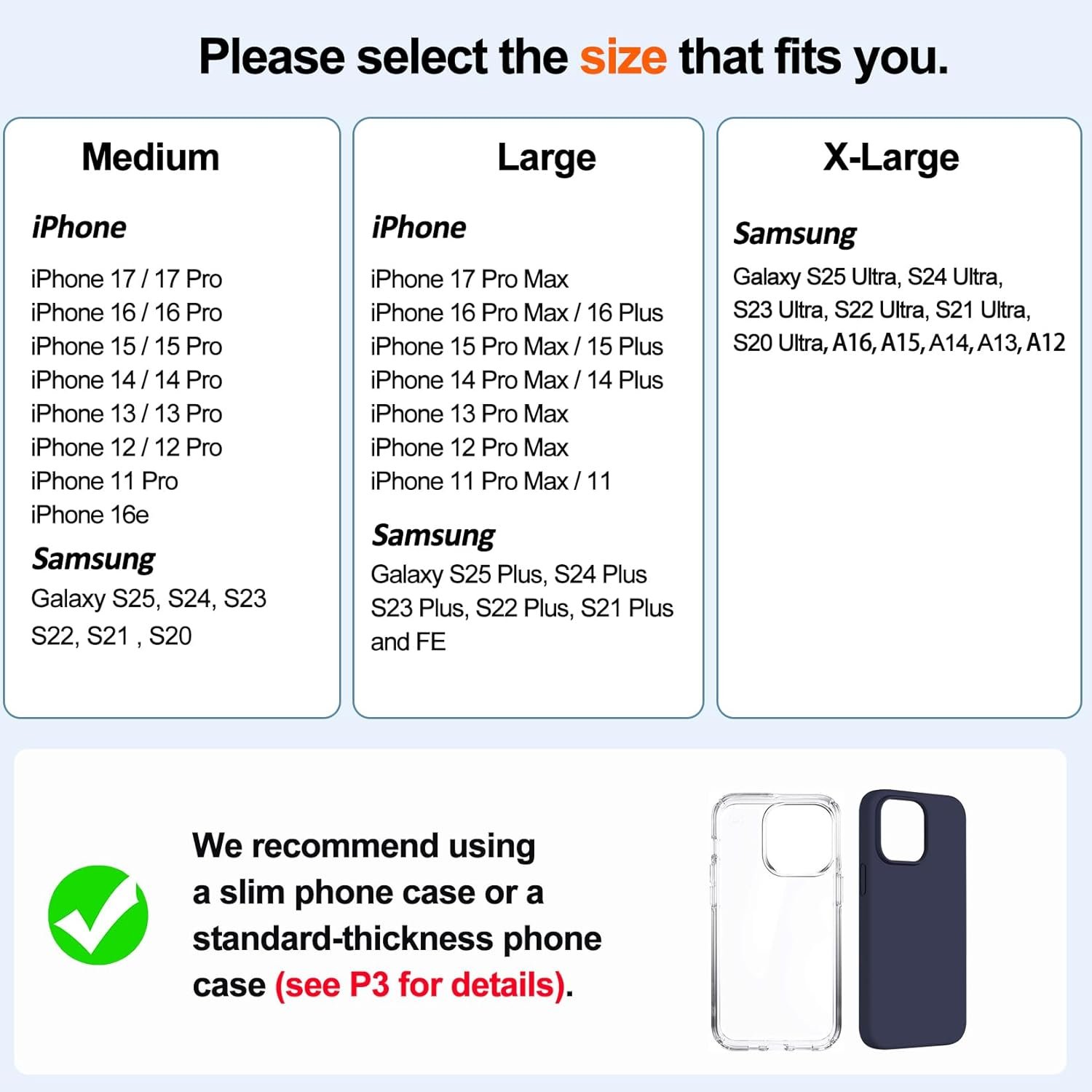 Private Label Leather Cell Phone Holster with Custom Logo Card Holder and Belt Clip Protective Case for iPhone Pro Max Plus 17 16 15 14 13 12 16e Samsung Galaxy FE Plus S25 S24 S23 S22 L-Black Manufacturer