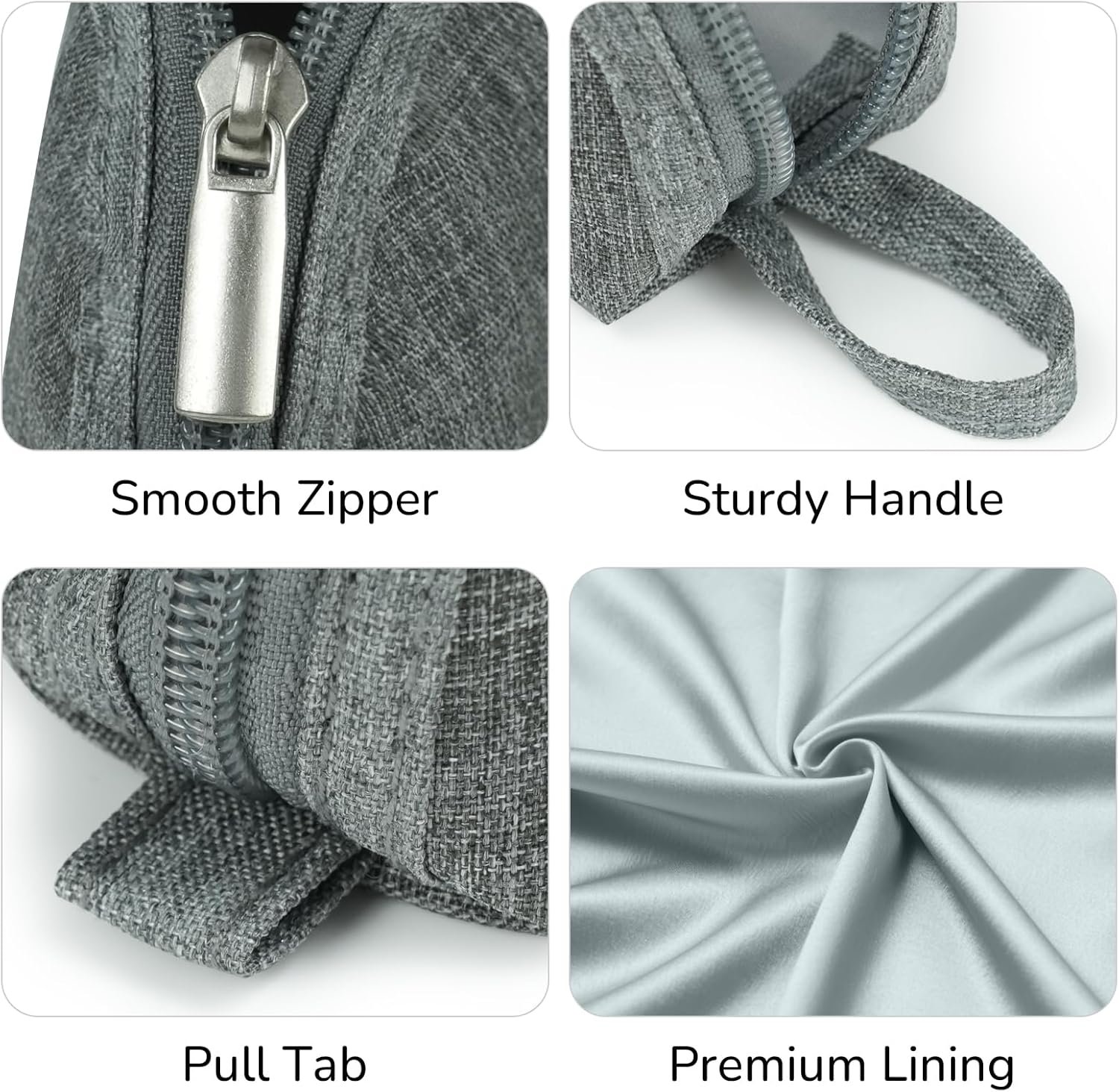 Factory Practical Pencil Pouch - Custom Logo Small Pencil Case Aesthetic Simple Pen Bag Grey Pen Holder Private Label Back to School Supplies for Girls Boys