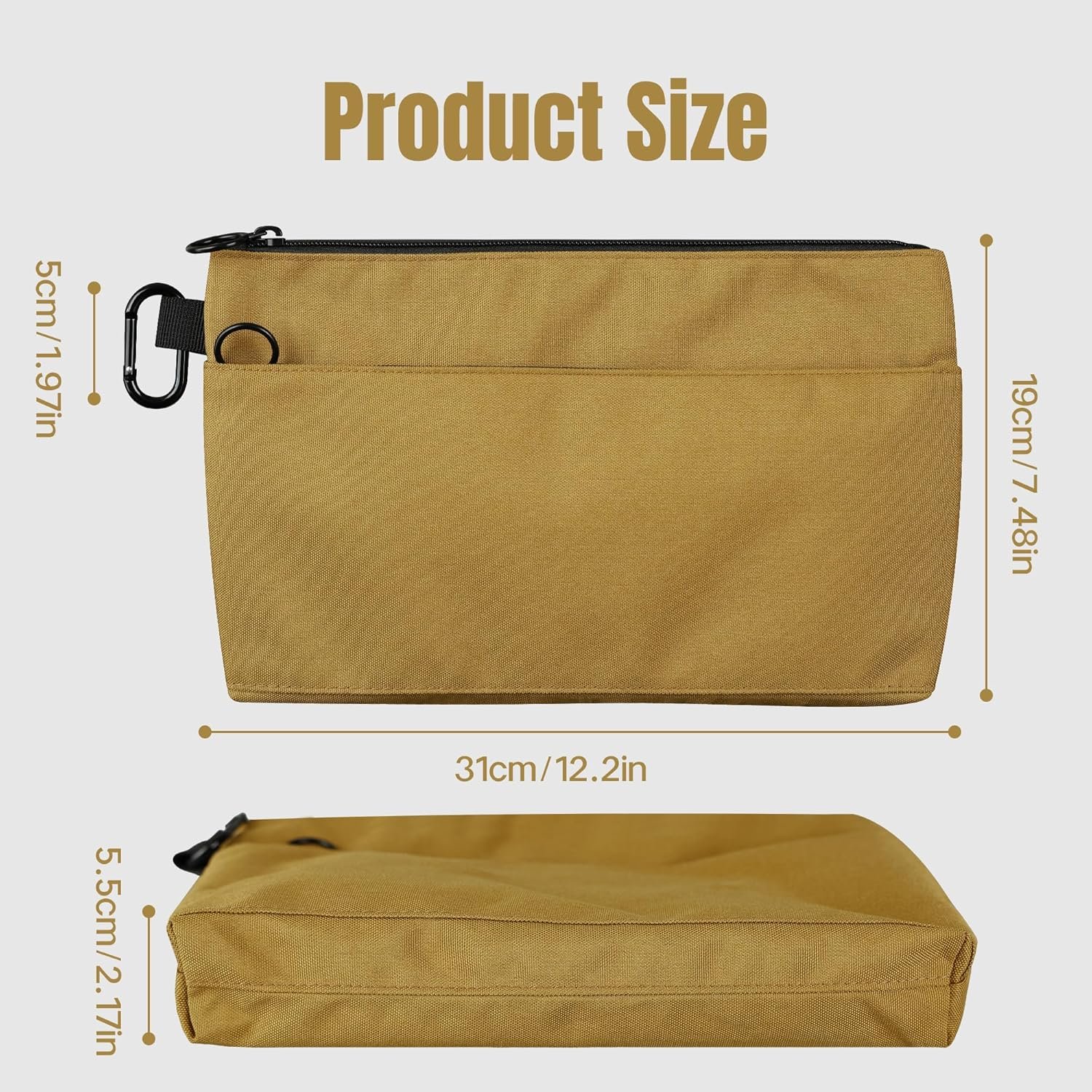 Private Label 4 Pack Small Tool Pouch Bag Durable Water-Resistant Portable Organizer with Zipper Pocket Ring Clip Custom Logo 4 Colors Supplier for Electrician Carpenter Home Repair DIY Tools Accessories