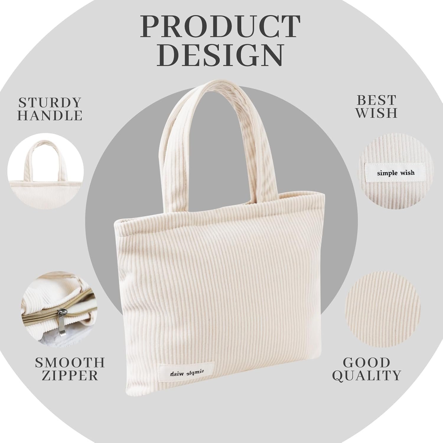 Private Label Small Makeup Travel Cosmetic Bag Pouch for Women with Handle Zipper Custom Logo Aesthetic Beige Manufacturer