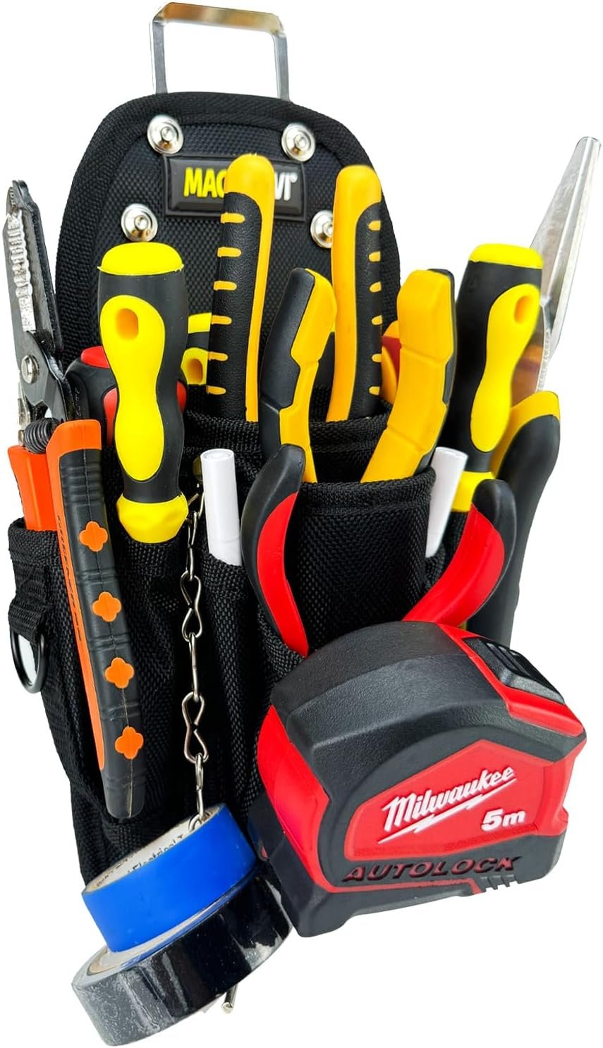 Custom Logo Tool Pouch with Belt Clip Quick Attach and Release from Tool Belts Manufacturer Utility Organizer Private Label for Electrician Carpenter Construction Technician
