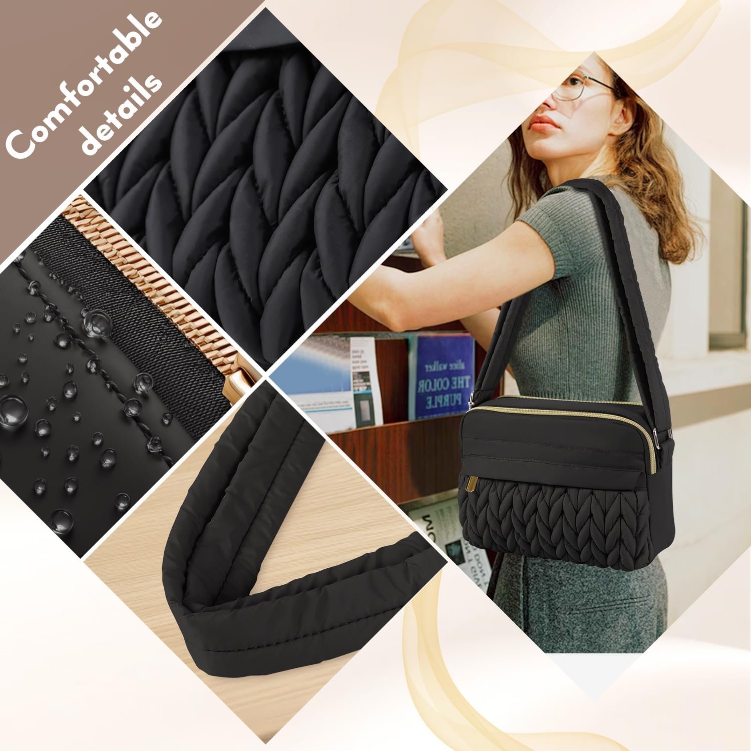 Private Label Mini Crossbody Bags for Women with Custom Logo Small Puffy Cell Phone Purse Manufacturer