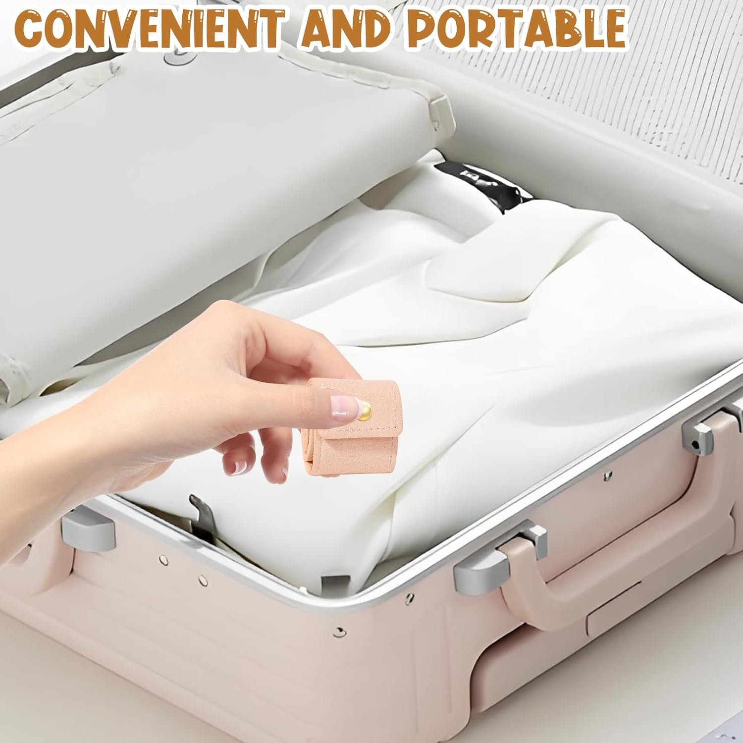 Custom Logo 3Pcs Mini Leather Travel Jewelry Organizer Foldable Pouch for Necklaces Rings Earrings Private Label Compact Case with Buckle Women Travel Accessories Manufacturer Beige Pink Gray