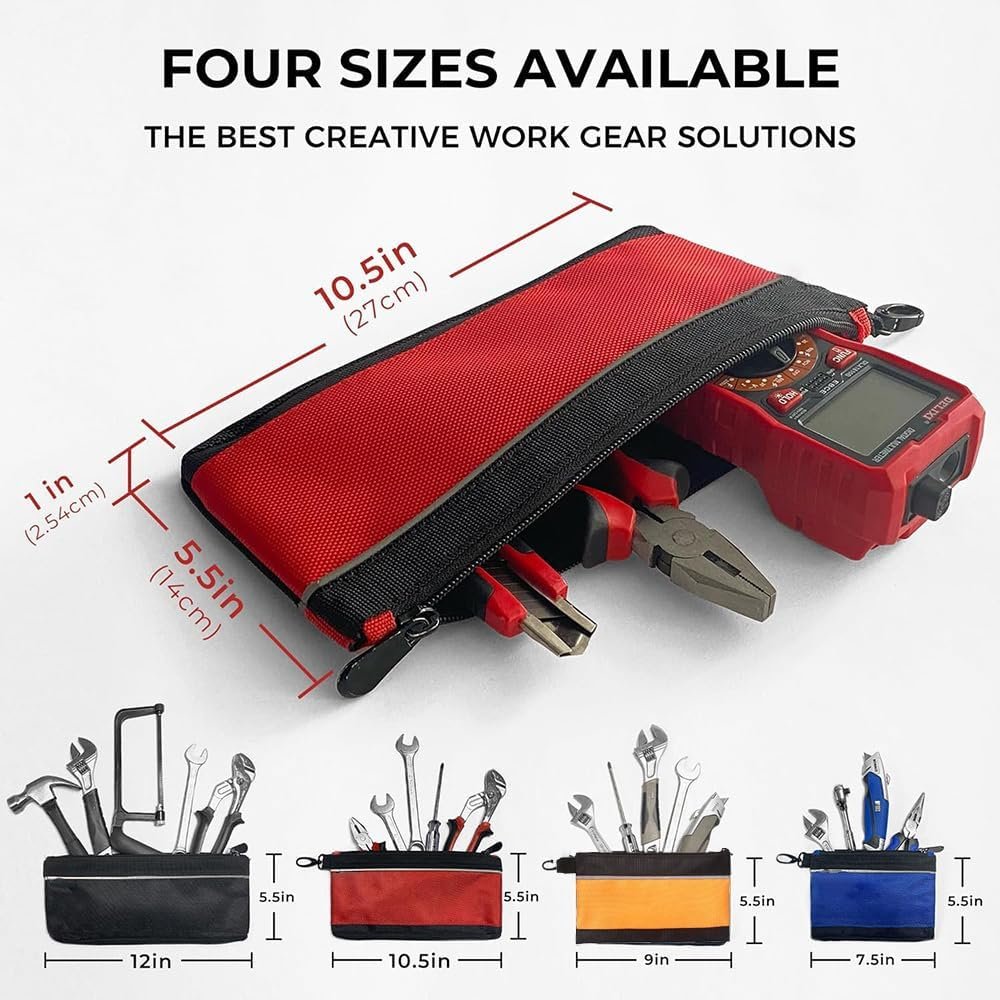Custom Logo 4 Pack Small Tool Pouches with Zipper Private Label Waterproof Heavy Duty Multipurpose Storage Organizers Manufacturer