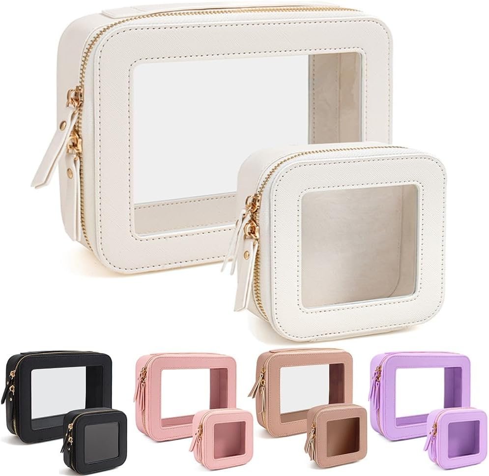 Private Label TSA Approved Clear Travel Makeup Bag Set with Zipper - Custom Logo Portable Cosmetic Toiletry Pouch Car Organizer Manufacturer