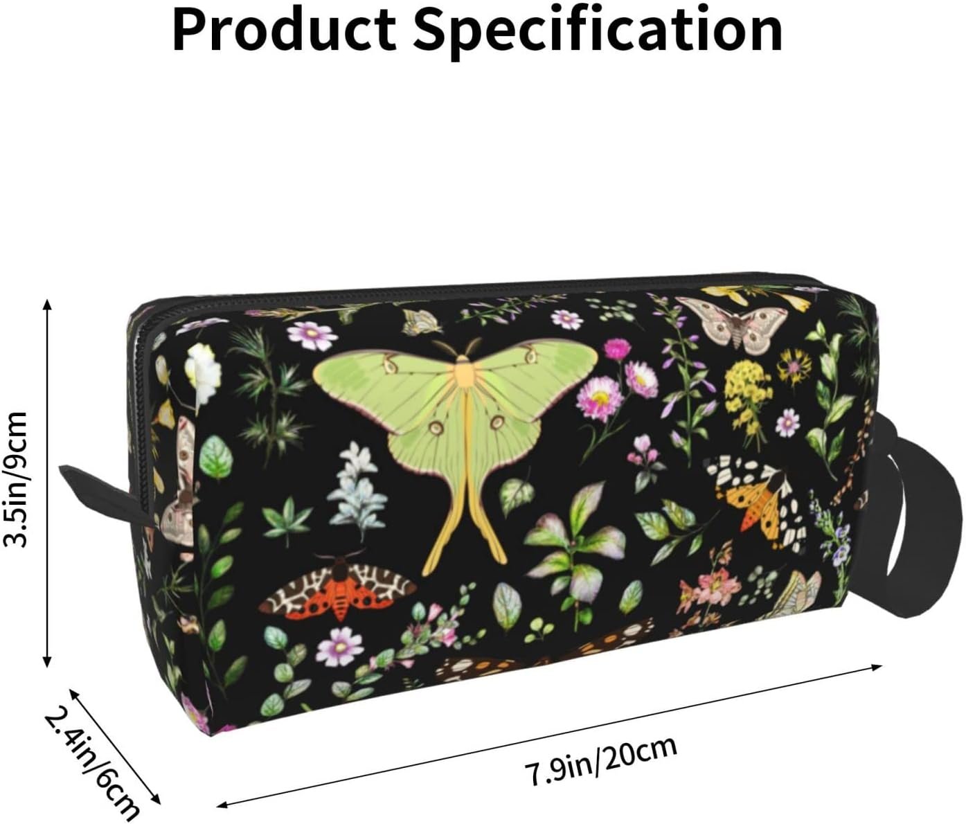 Custom Logo Butterflies Moths Flower Makeup Bag for Women Private Label Portable Cosmetic Zipper Pouch Travel Toiletry Organizer Manufacturer Custom Logo Butterflies Moths Flower Makeup Bag for Women Private Label Portable Cosmetic Zipper Pouch Travel Toiletry Organizer Manufacturer