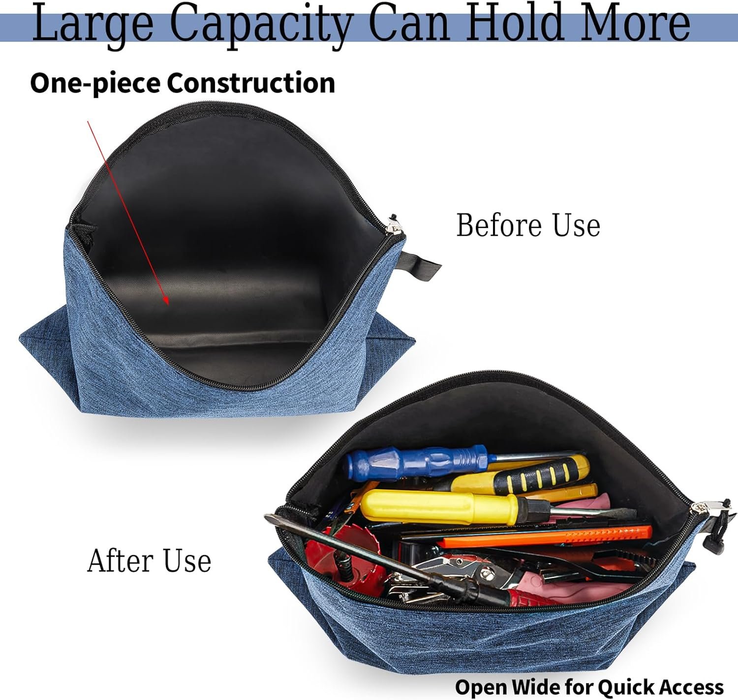 Custom Logo Small Waterproof Zipper Tool Pouches 3 Pack Private Label Zippered Organizer Bags for Tools Gadgets Cosmetics Travel Accessories Manufacturer