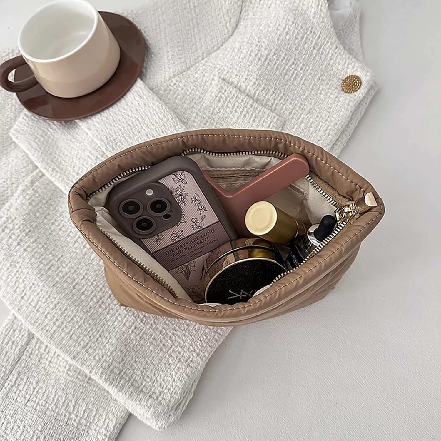 Private Label Puffy Small Makeup Bag for Women Cosmetic Pouch for Purse with Custom Logo Toiletry Organizer Manufacturer Private Label Puffy Small Makeup Bag for Women Cosmetic Pouch for Purse with Custom Logo Toiletry Organizer Manufacturer