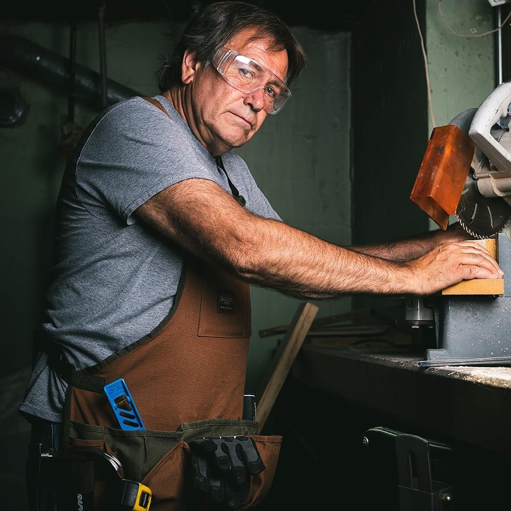 Manufacturer Mens Adjustable Work Tool Bag Custom Logo Brown 16 Pockets Private Label