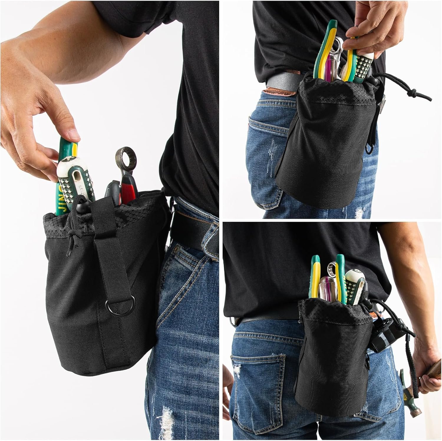 Custom Logo Nail Screw Work Pouch Private Label Metal Clip-On Tool Pouch for Screws Nails Ideal for Electrician Plumber Carpenter Contractor Handyman Tradesperson Manufacturer