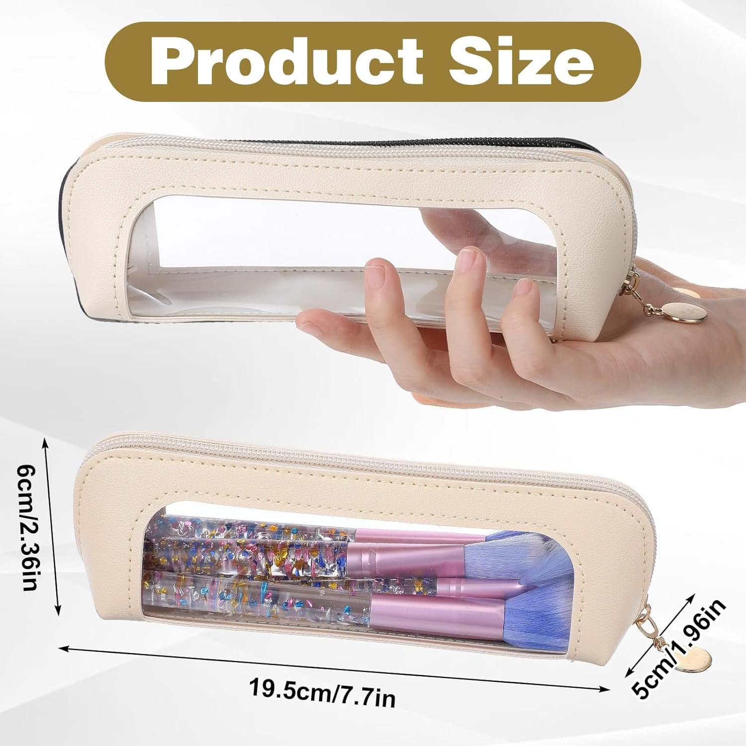 Private Label Small Clear Makeup Bag Custom Logo PU Leather Transparent Waterproof Portable Travel Makeup Brush Case Organizer Pouch with Zipper for Women Home Office Essentials Factory (White) Private Label Small Clear Makeup Bag Custom Logo PU Leather Transparent Waterproof Portable Travel Makeup Brush Case Organizer Pouch with Zipper for Women Home Office Essentials Factory (White)