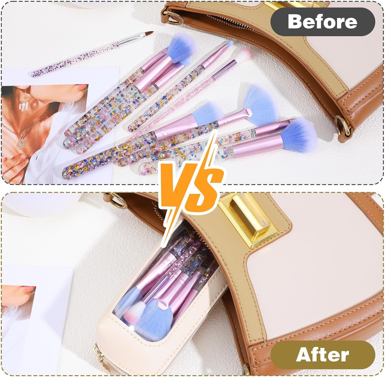 Private Label Small Clear Makeup Bag Custom Logo PU Leather Transparent Waterproof Portable Travel Makeup Brush Case Organizer Pouch with Zipper for Women Home Office Essentials Factory (White) Private Label Small Clear Makeup Bag Custom Logo PU Leather Transparent Waterproof Portable Travel Makeup Brush Case Organizer Pouch with Zipper for Women Home Office Essentials Factory (White)