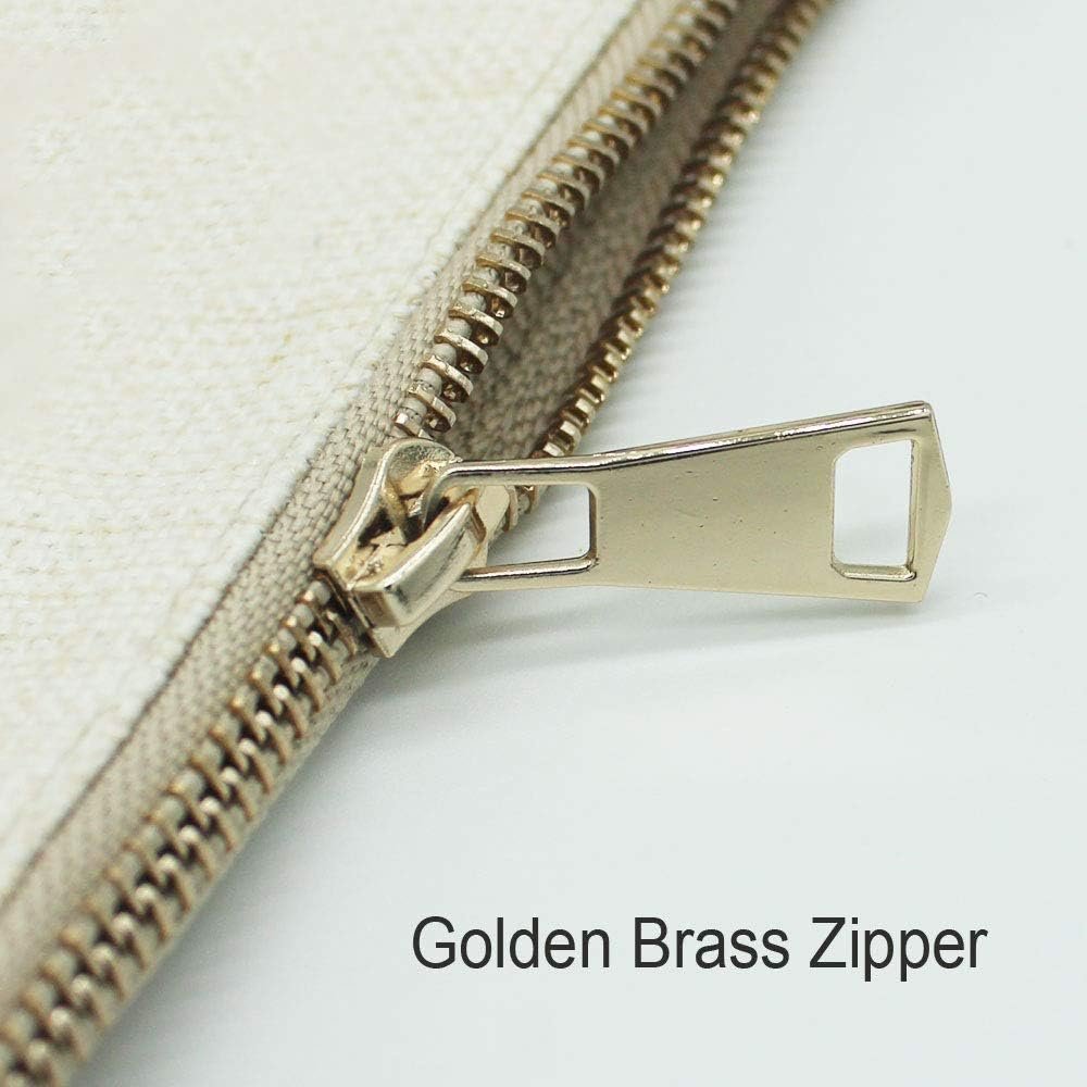 Private Label Natural Linen Makeup Bag Custom Logo Retro Zipper Pouch Tech Accessory Art Journaling Organizer Best Friend Gift Manufacturer