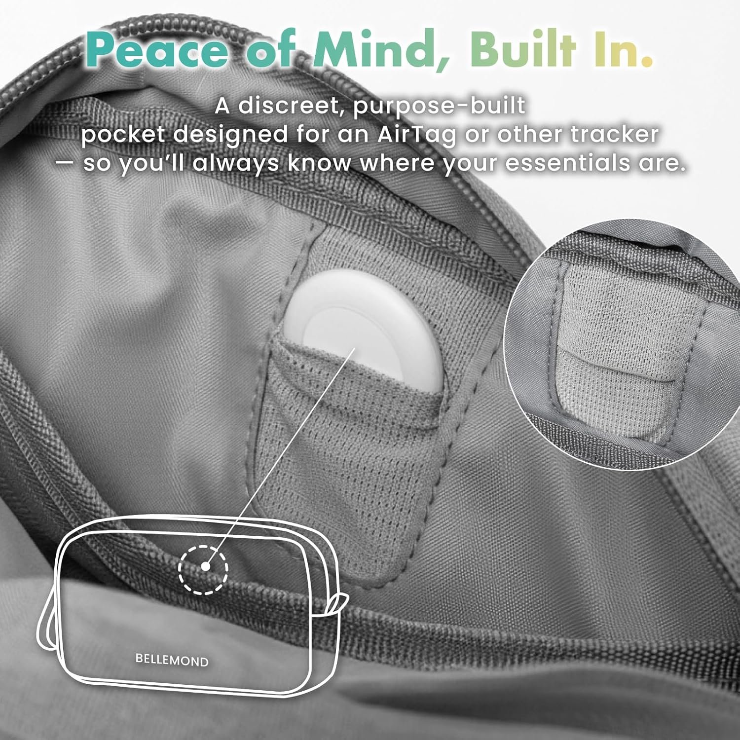 Custom Logo Cord Organizer Tech Pouch | Private Label Travel Electronics Organizer Case for Cables & Chargers | Hidden AirTag Slot & Cable Pass-Through Bamboo Green Manufacturer