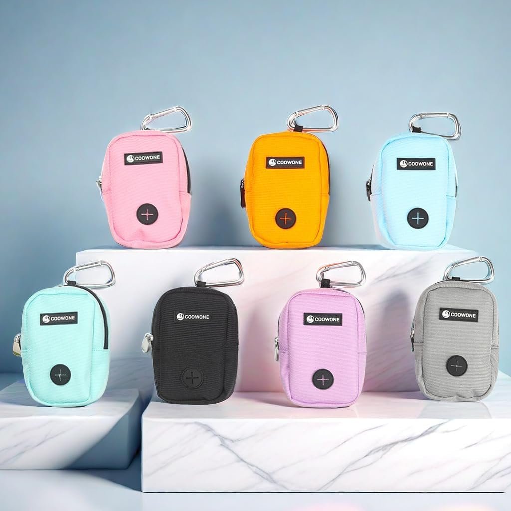 Custom Logo Small Treat Pouch with Dog Bag Dispenser Private Label Portable Walking Bags Purple Supplier