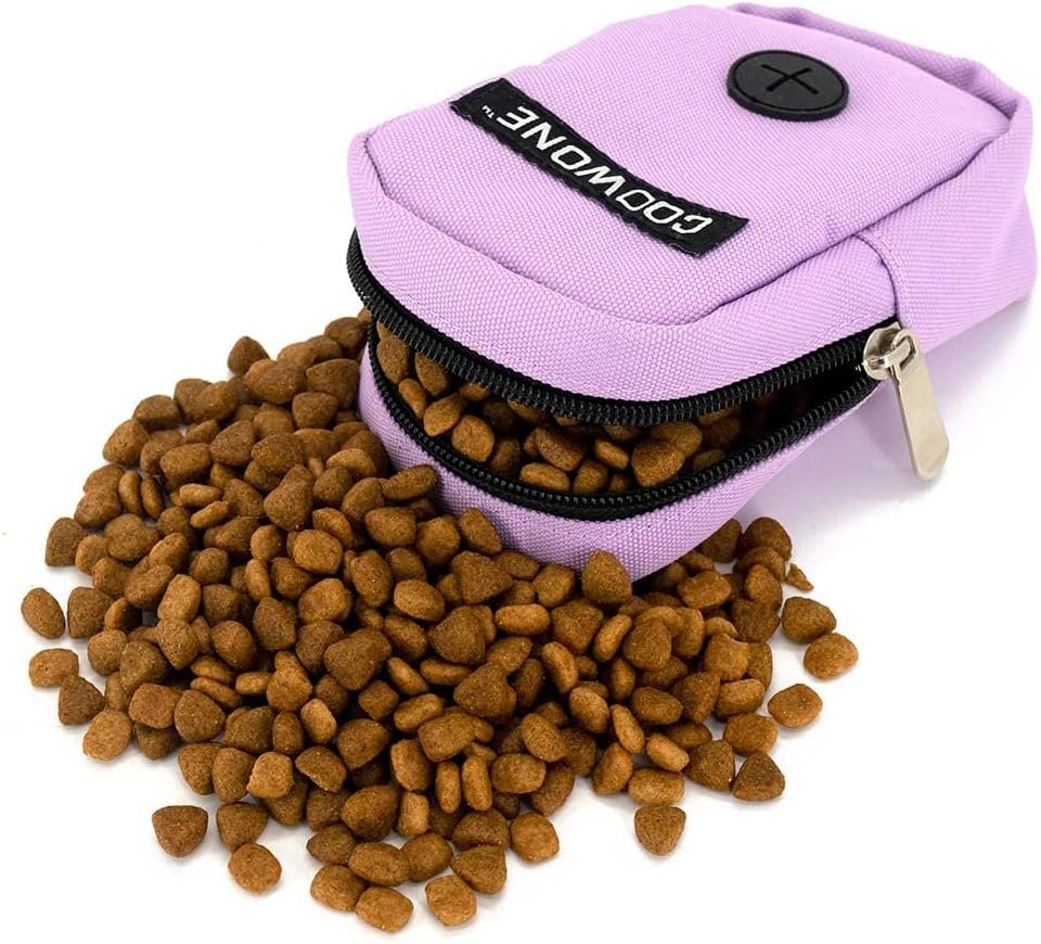 Custom Logo Small Treat Pouch with Dog Bag Dispenser Private Label Portable Walking Bags Purple Supplier