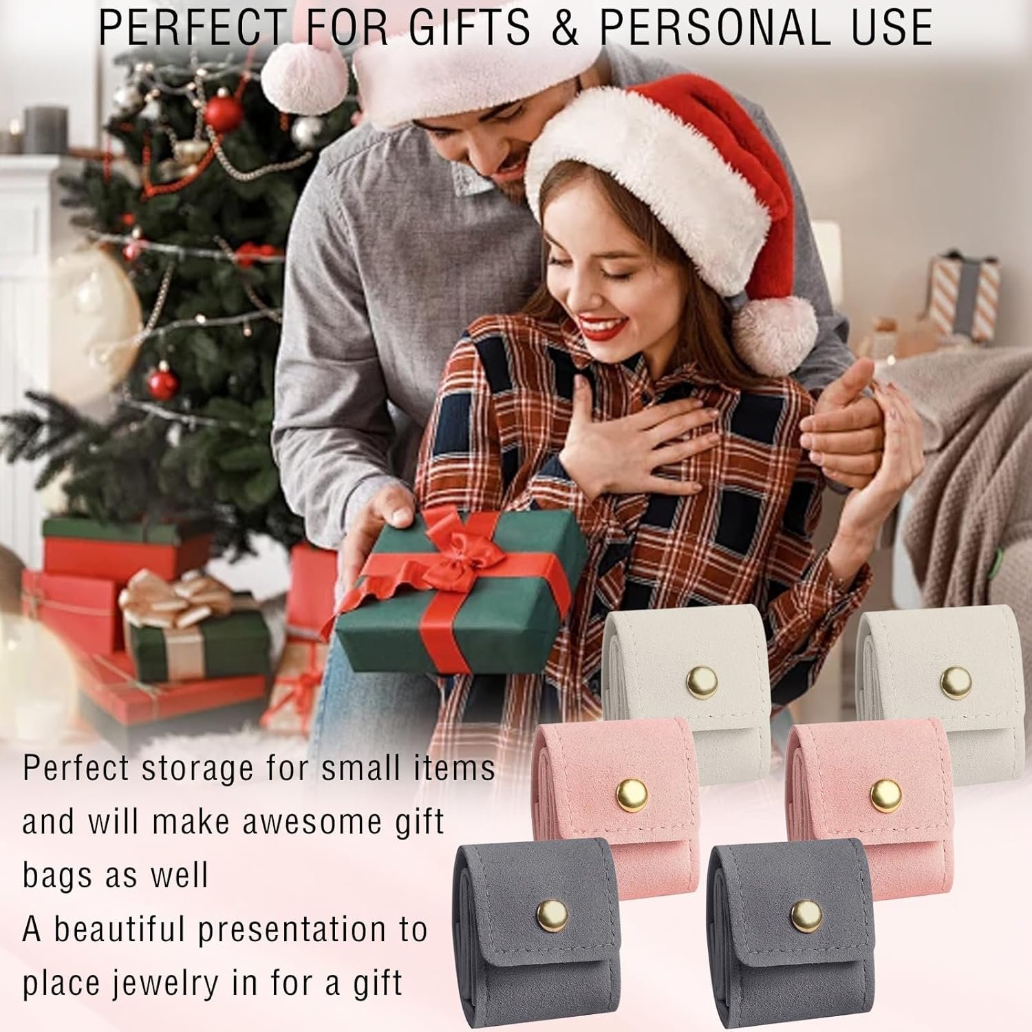 Private Label 3PCS Mini Travel Jewelry Bag with Buckle Custom Logo Foldable Jewelry Organizer Roll Multifunctional Small Travel Jewelry Pouch Supplier for Earrings Necklace Ring Chain Bracelet Brooches