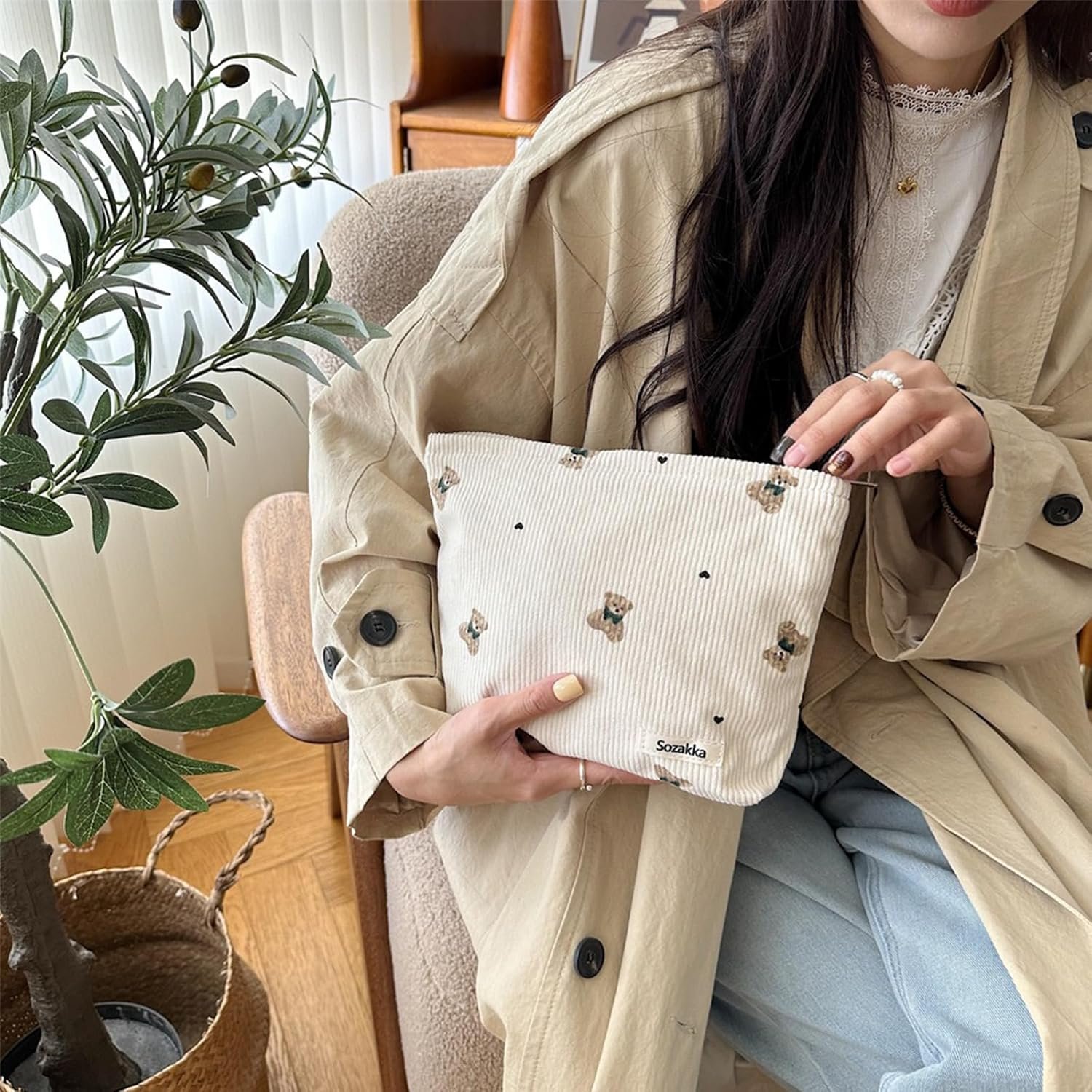 Custom Logo 2 Pcs Canvas Travel Makeup Organizer Cosmetic Toiletry Bag with Zipper Private Label for Women and Girls Manufacturer Beige Khaki Bear Custom Logo 2 Pcs Canvas Travel Makeup Organizer Cosmetic Toiletry Bag with Zipper Private Label for Women and Girls Manufacturer Beige Khaki Bear