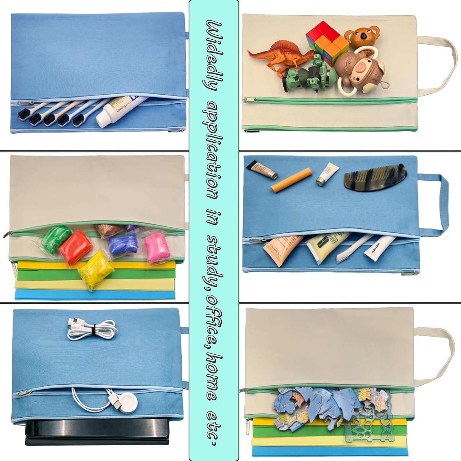 Private Label A4 Mesh Zipper Pouch Waterproof File Bag with Handle Foldable Document Organizer Supplier for School Office Travel Durable Folder with Custom Logo for Puzzle Project Cross Stitch (2)