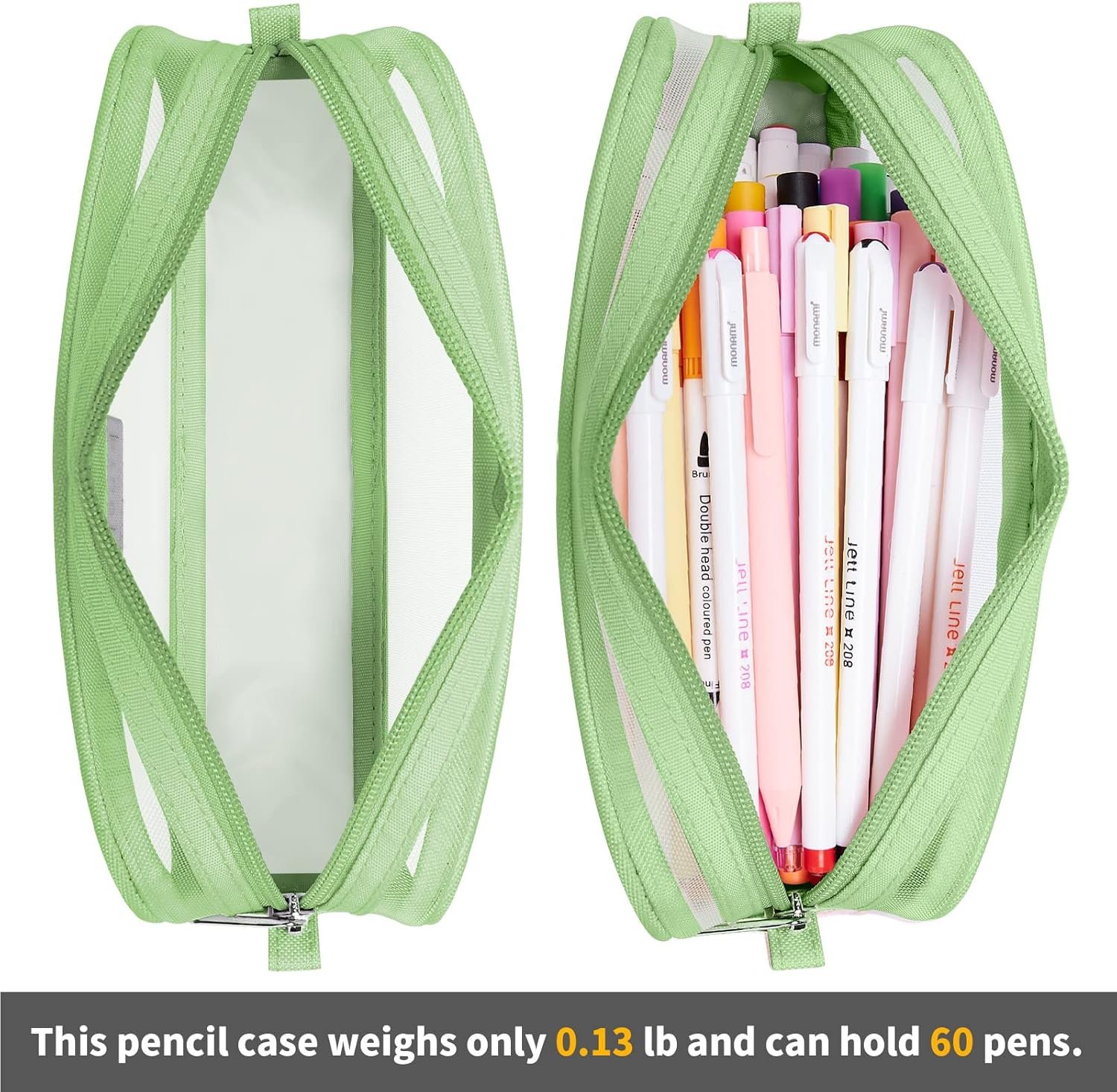 Private Label Large Capacity Grid Mesh Pencil Case Big Zipper Pouch Custom Logo Aesthetic Stationery Pen Bag for School Teens Office Multi-Purpose Manufacturer