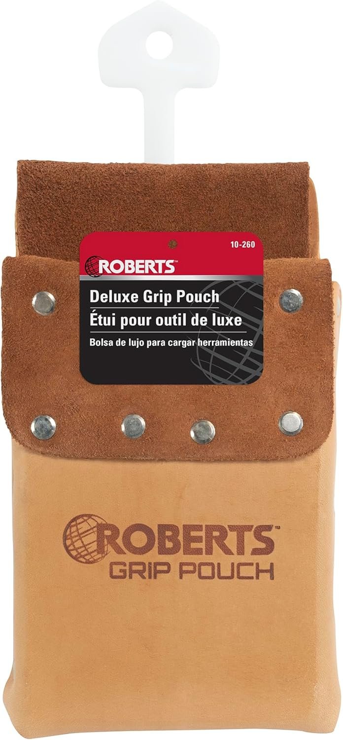 Custom Logo Deluxe Leather Grip Carpet Knife and Tool Pouch Private Label Supplier