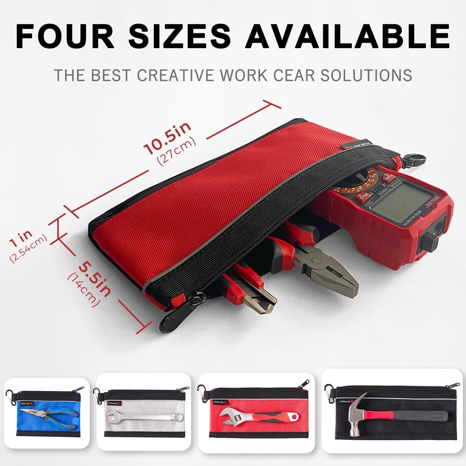 Custom Logo Waterproof 1680D Small Tool Pouches with Zipper Private Label Heavy Duty Multipurpose 4 Pack Manufacturer