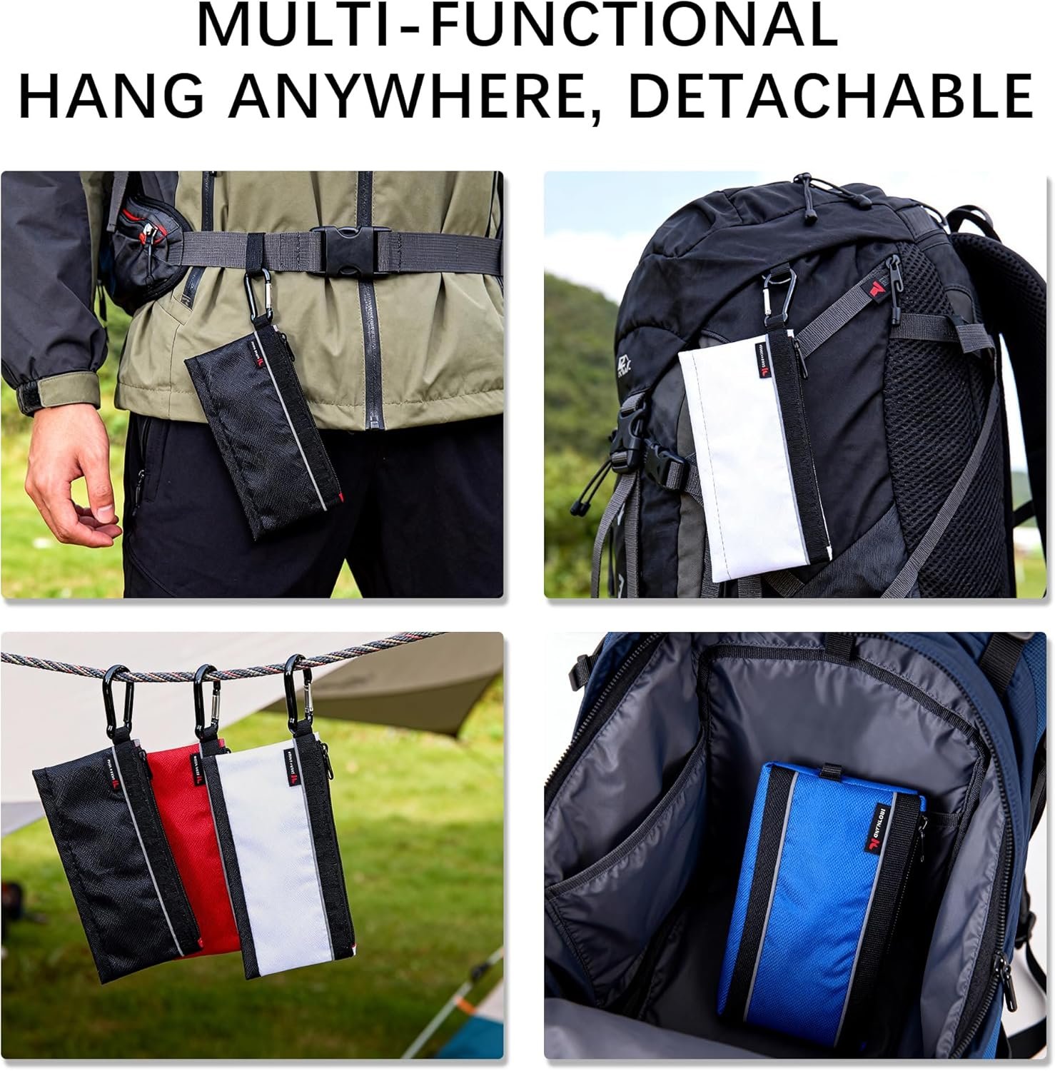 Custom Logo Waterproof 1680D Small Tool Pouches with Zipper Private Label Heavy Duty Multipurpose 4 Pack Manufacturer