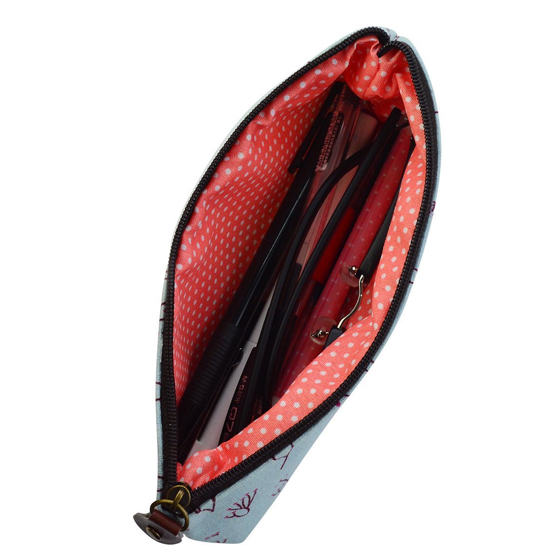 Custom Logo Private Label Supplier of Countryside Floral Pencil Pen Case Cosmetic Makeup Bag Set of 3