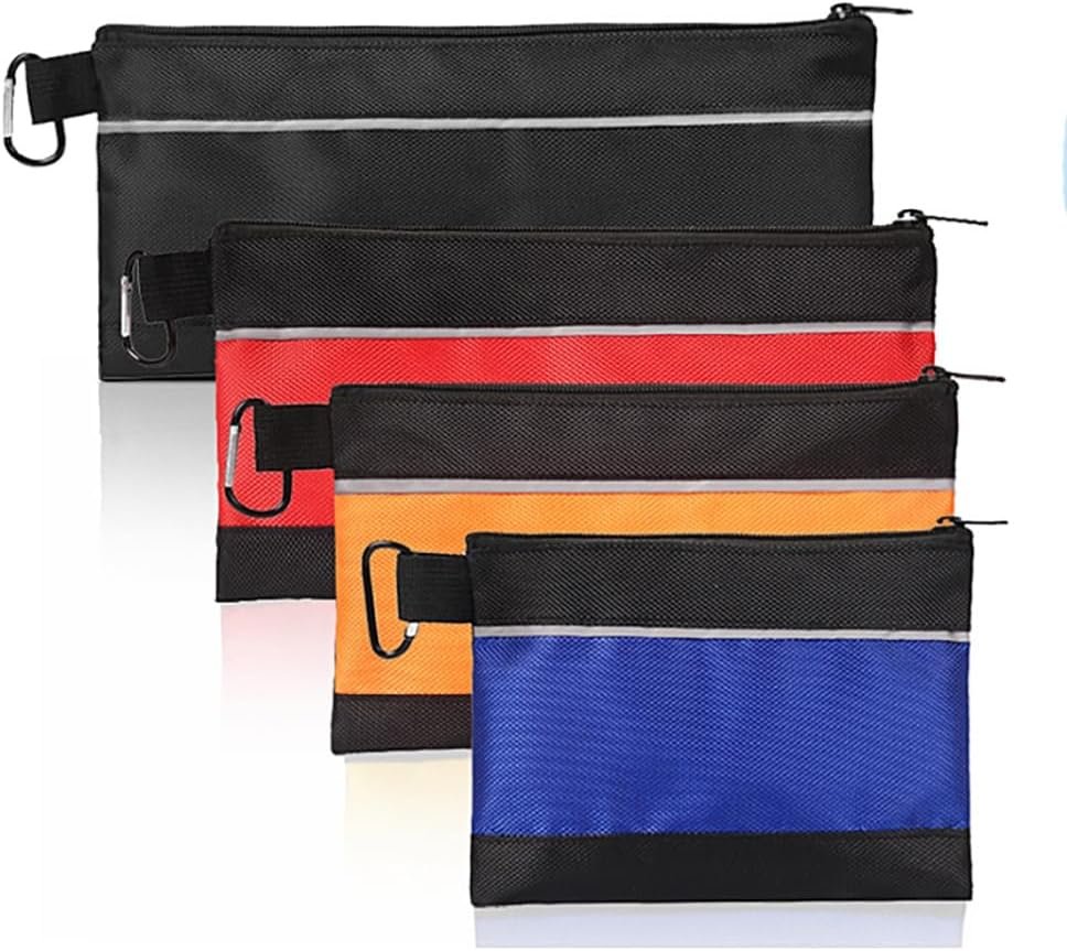 Custom Logo 4 Pack Small Tool Pouches with Zipper Private Label Waterproof Heavy Duty Multipurpose Storage Organizers Manufacturer