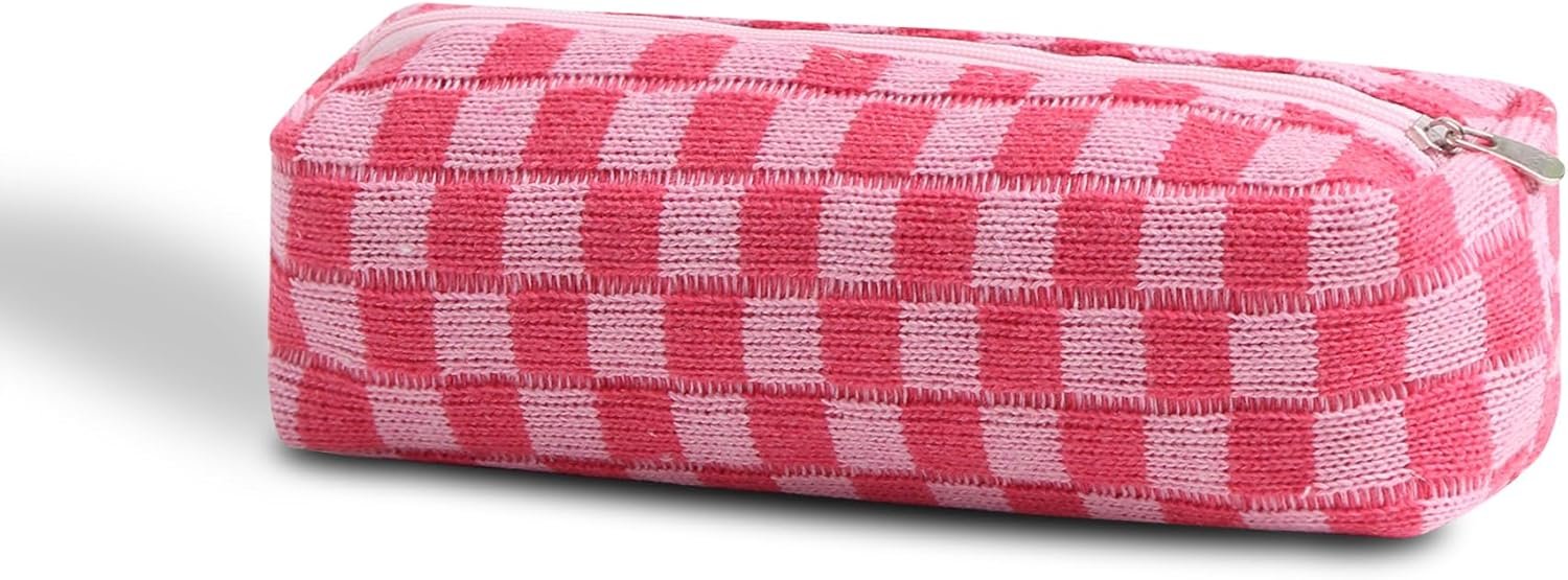 Custom Logo Pencil Case Pen Organizer Pouch Bag Holder Box for Office College School Makeup Cosmetic Storage Aesthetic Cute for Girls Boys Kids Private Label Pink Manufacturer