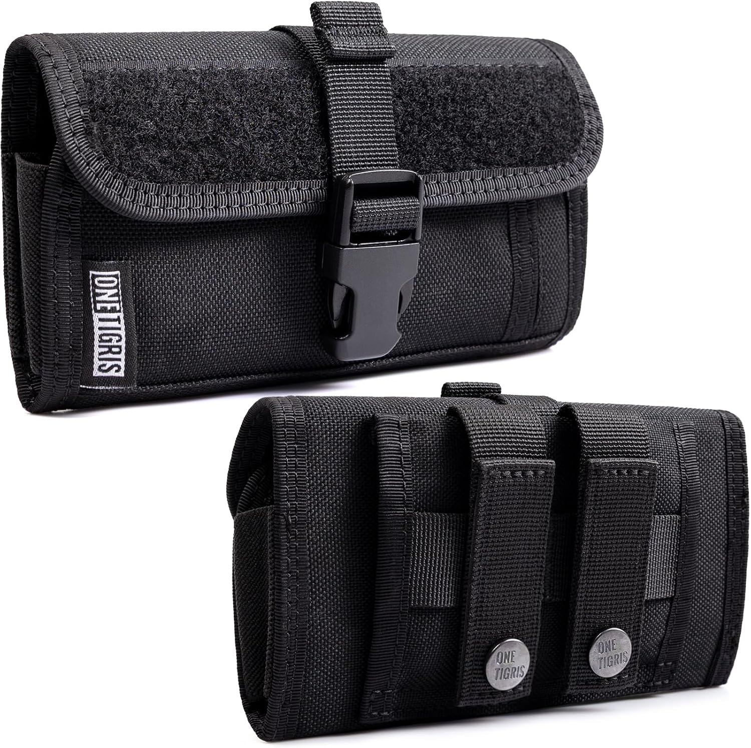 Custom Logo Tactical Phone Pouch, MOLLE Cellphone Holster with Quick Release Buckle Private Label for iPhone 17/Air/17 Pro/16/16 Pro/15/15 Pro/14 Pro/13 Pro Galaxy S25/S24/S23/S22/S21 Manufacturer