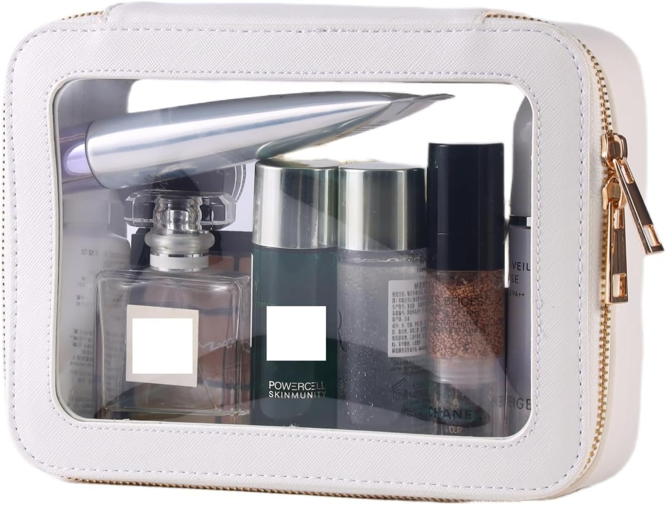 Factory Small Clear Waterproof Transparent Travel Makeup Toiletry Cosmetic Bag with Zipper for Women, Private Label Organizer Case Pouch for Toiletries Car, Custom Logo