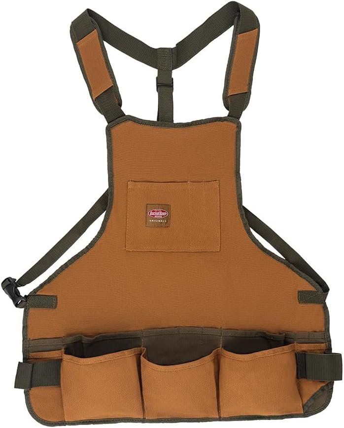 Manufacturer Mens Adjustable Work Tool Bag Custom Logo Brown 16 Pockets Private Label