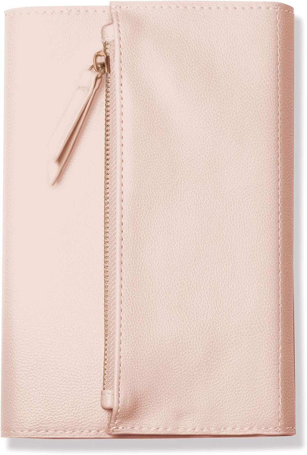 Private Label Fringe Vegan Leather Clutch Soft Cover Journal with Custom Logo Zippered Pouch Flap Closure 240 Lined Sheets 6 x 8.5 Inches Blush Manufacturer