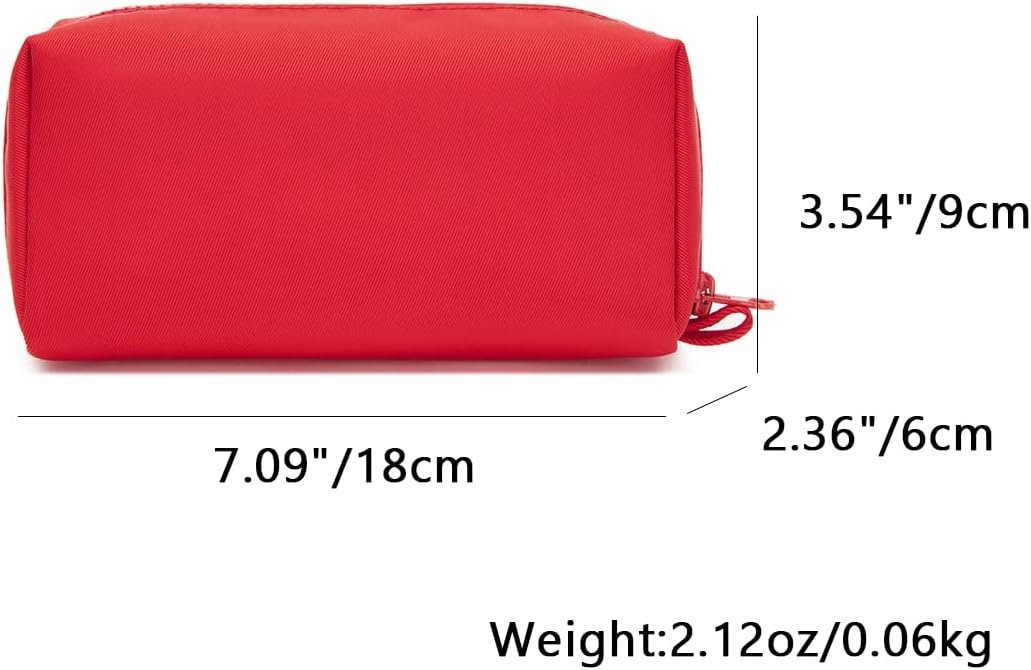 Private Label Durable Oxford Pencil Case Custom Logo Pouch for Pens School Supplies Red Factory